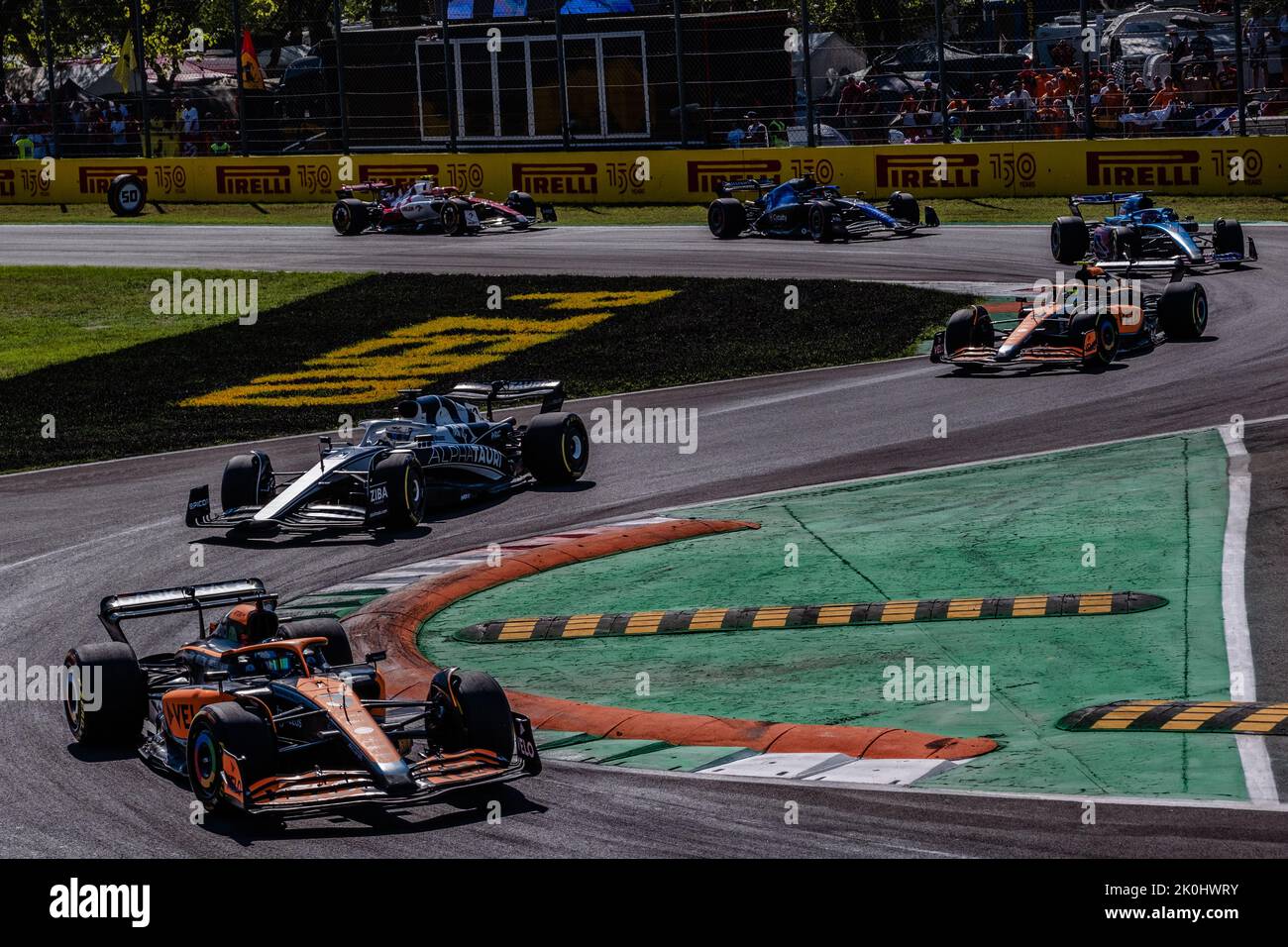 MONZA, Italie, 11 septembre 2022 ; n° 3, Daniel RICCIARDO, AUS, McLaren F1 Team, MCL35M, moteur Mercedes, pendant la Formule 1, F1, Grand Prix d'Italie, Gro Banque D'Images