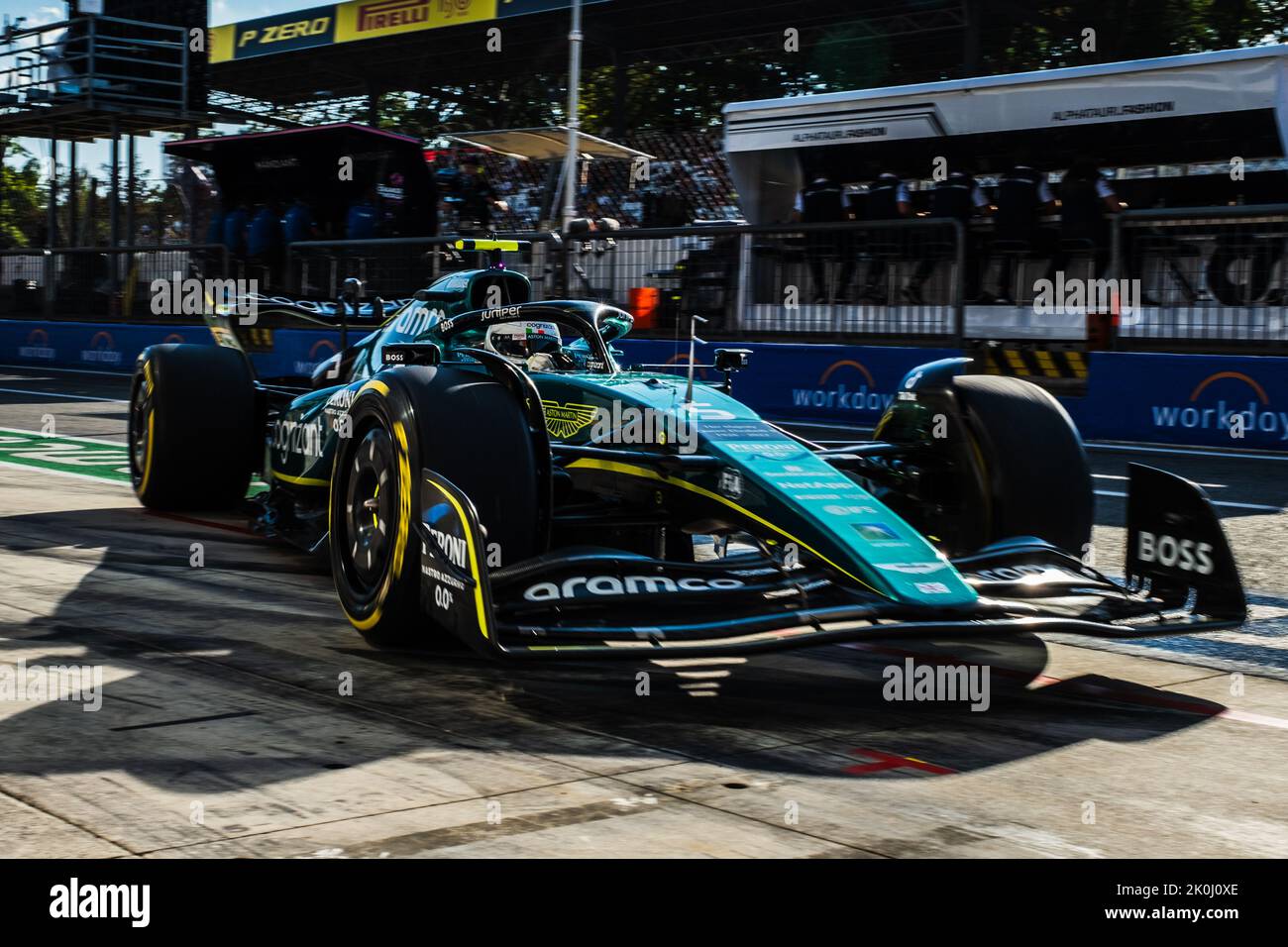 MONZA, Italie, 09 septembre 2022;# 5, Sebastian VETTEL, GER, Aston Martin Formula 1 Team, Aston Martin AMR22 Mercedes, pendant la Formule 1, F1, Italien Banque D'Images