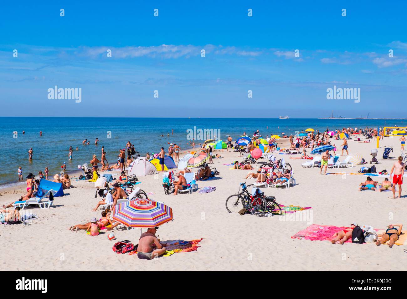 Smiltynės Paplūdimys, plage, Smiltyne, Curonian Spit, Lituanie Banque D'Images