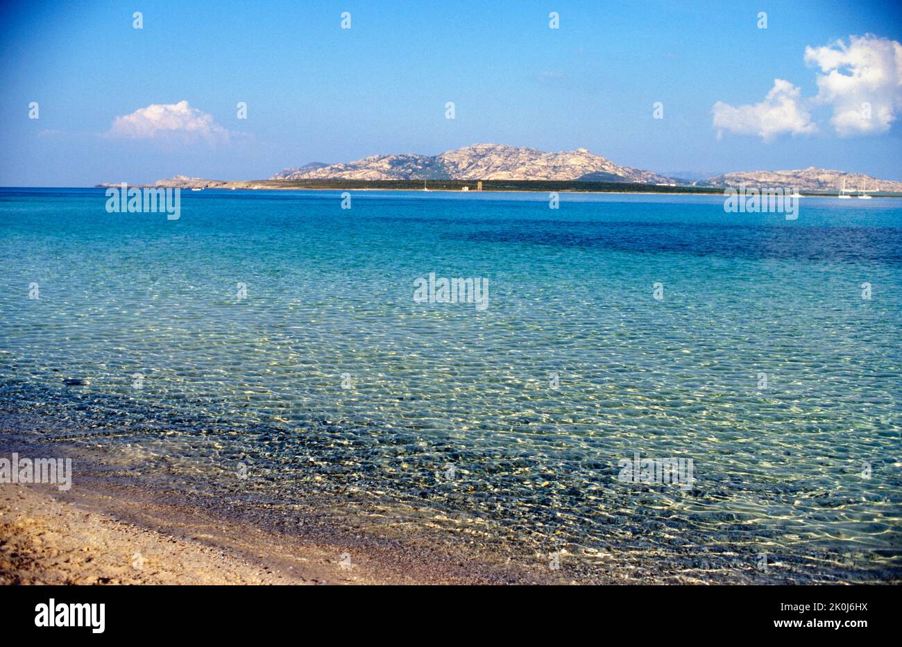 Plage de La Pelosa, Stintino, Sardaigne, Italie Banque D'Images