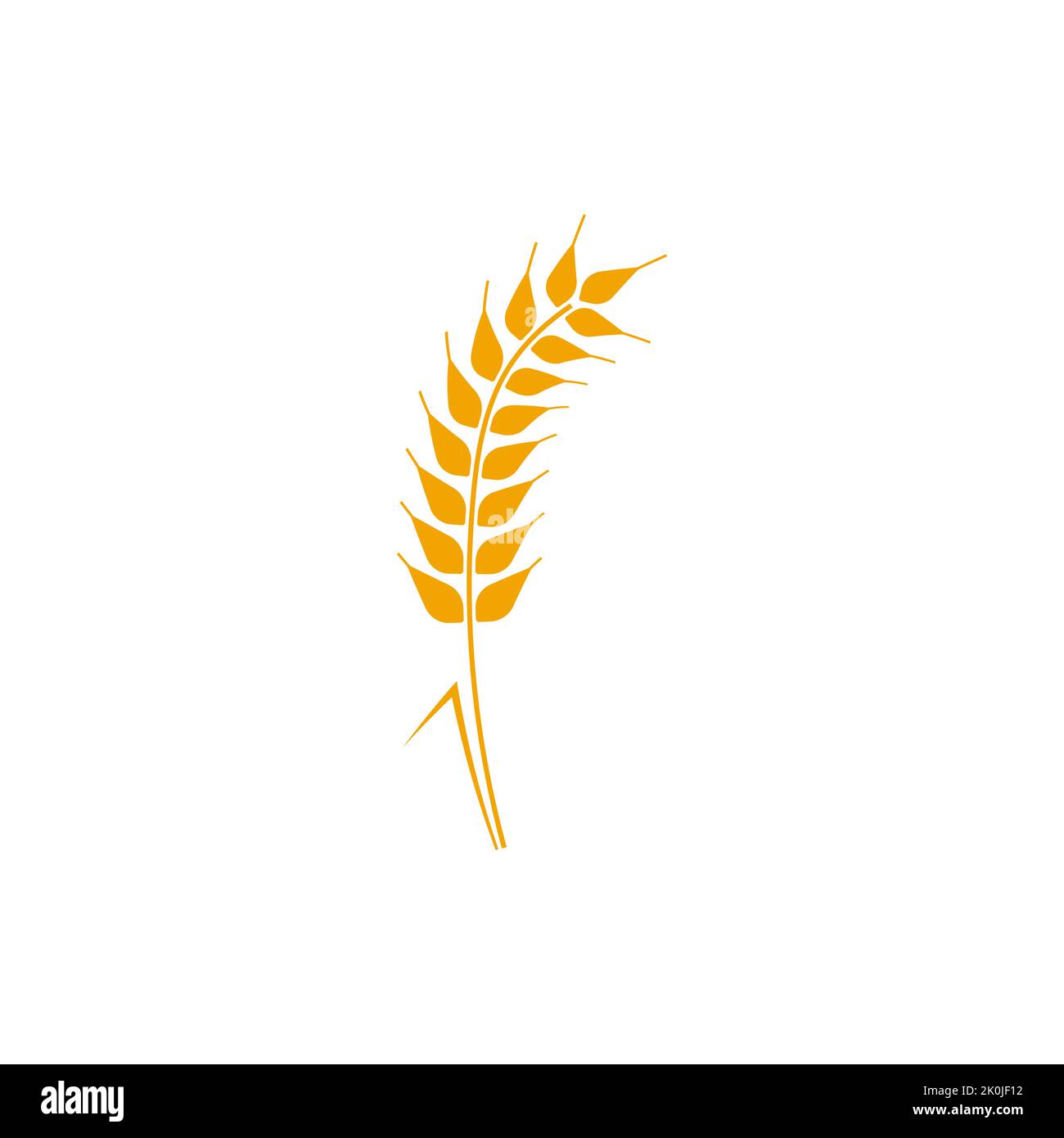 Logo des couronnes de blé. Icône d'oreille de blé. Symbole de l'agriculture vectorielle. Illustration de Vecteur