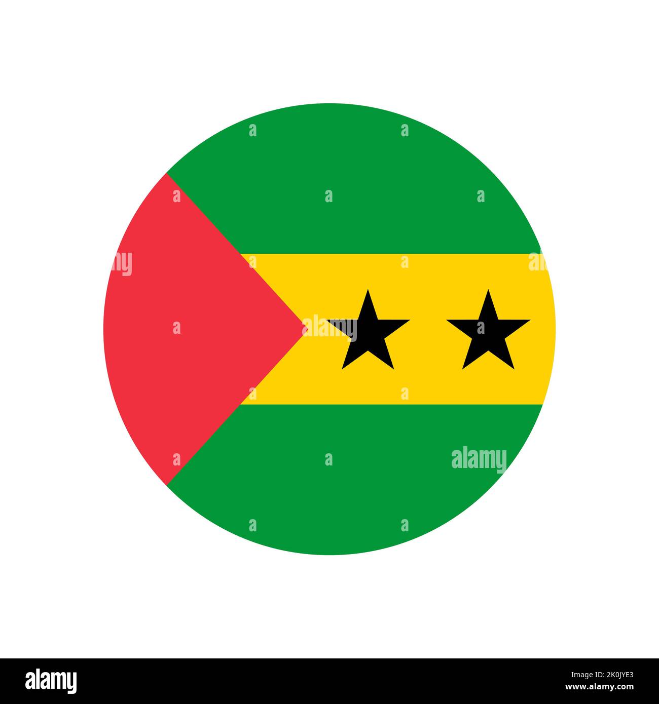 Le cercle de l'indicateur vecteur Sao Tomé est sur fond blanc Illustration de Vecteur