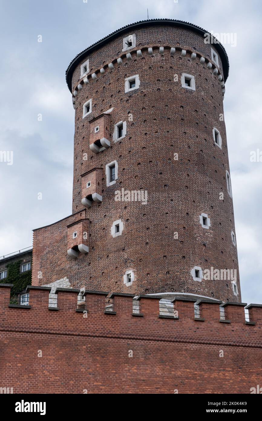 Tour avec toilettes et WC sur le mur de la façade dans la résidence du ...