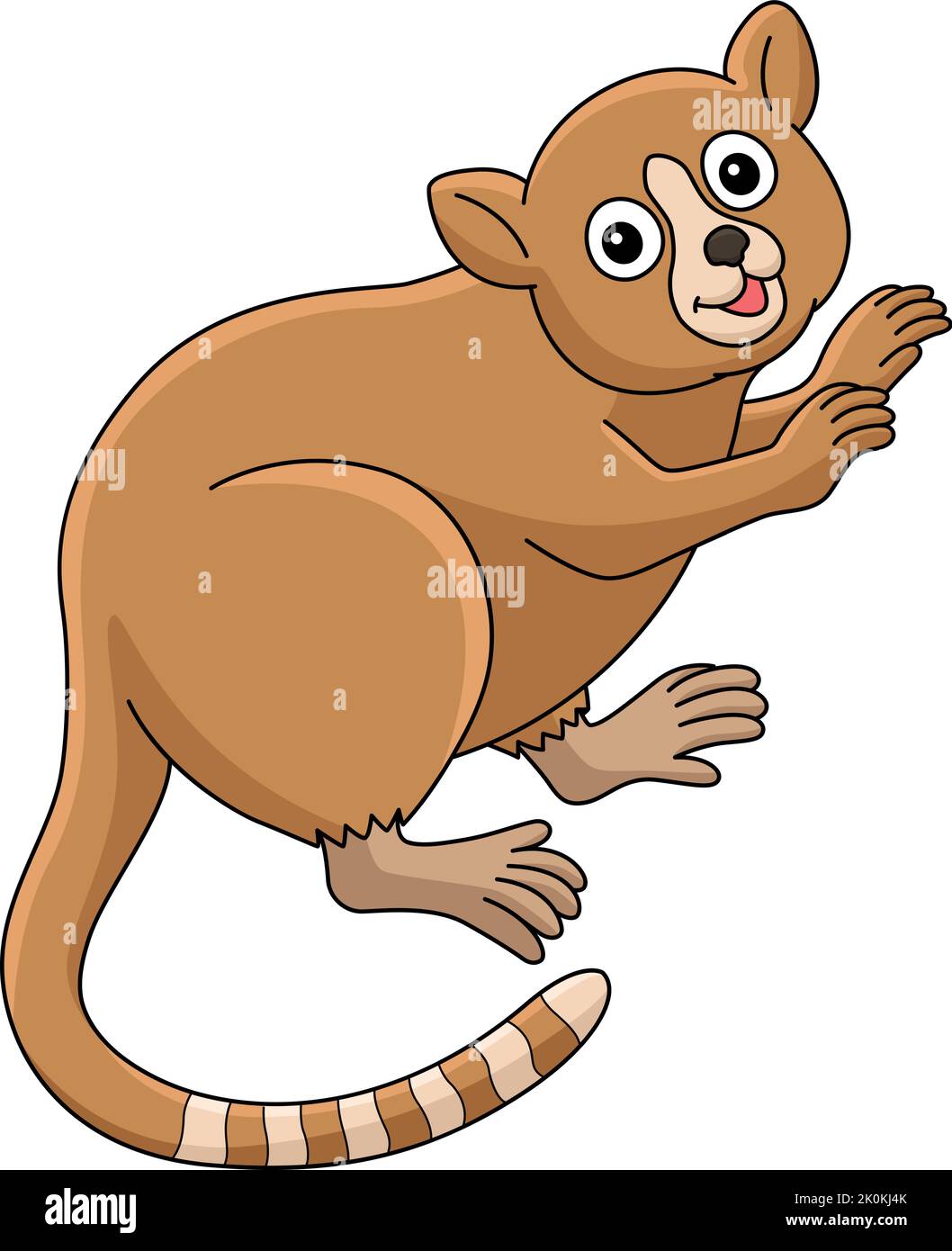 Souris Lemur Animal Cartoon couleur Clipart Illustration de Vecteur