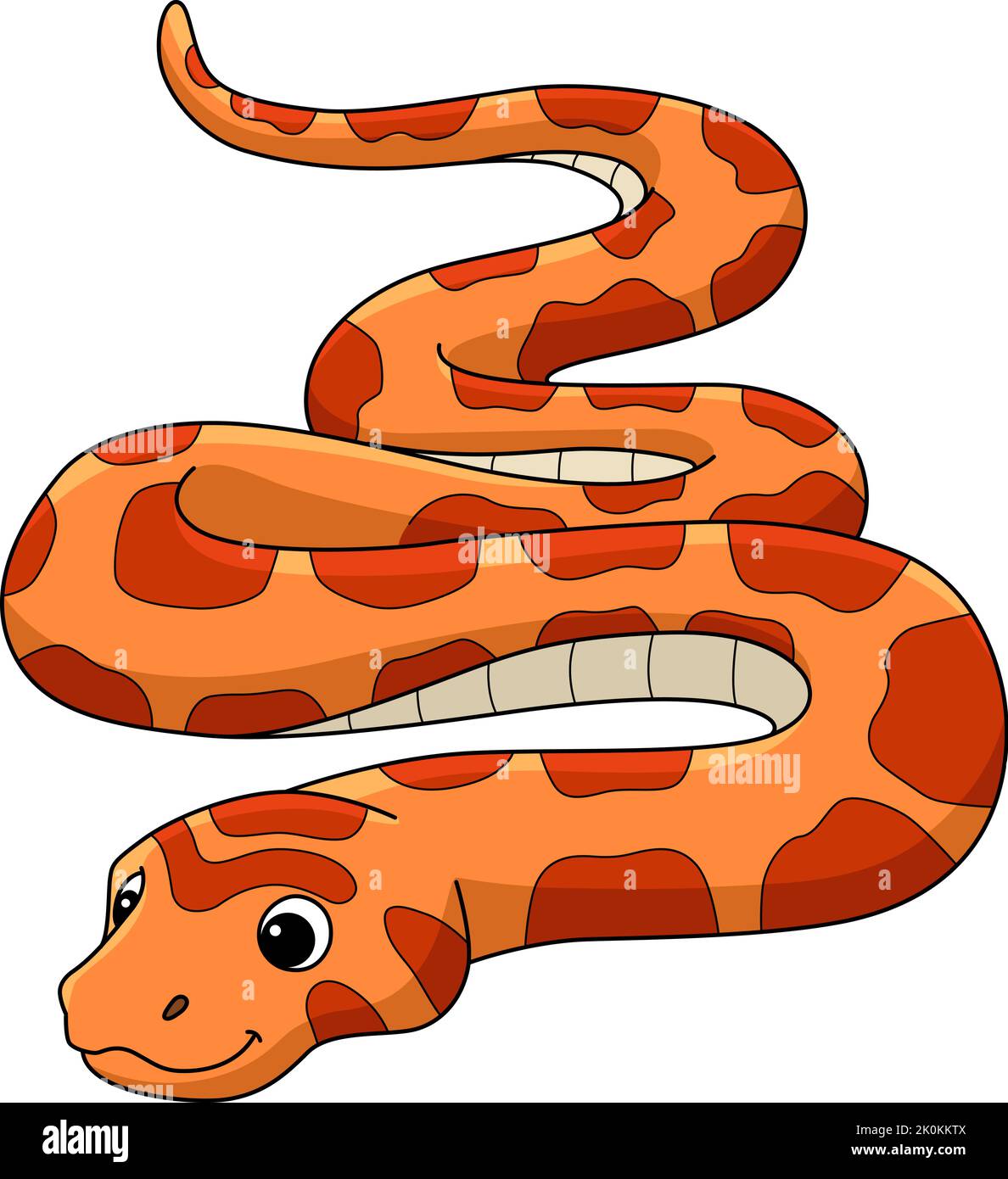 Crachoir à motif animal de serpent de maïs coloré Clipart Illustration de Vecteur