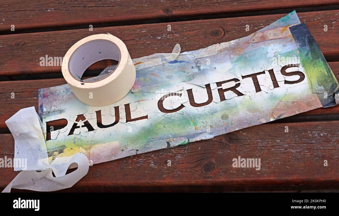 Paul Curtis, artiste de Merseyside, stencil, Penny Lane, Liverpool, Merseyside, Angleterre, ROYAUME-UNI, L18 Banque D'Images