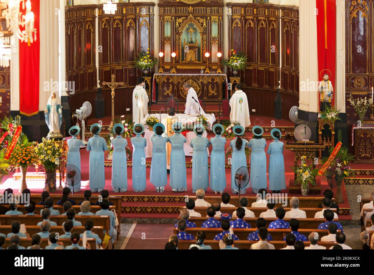 Cathédrale de Marie, Reine du Rosaire, Hai Phong, Vietnam Banque D'Images