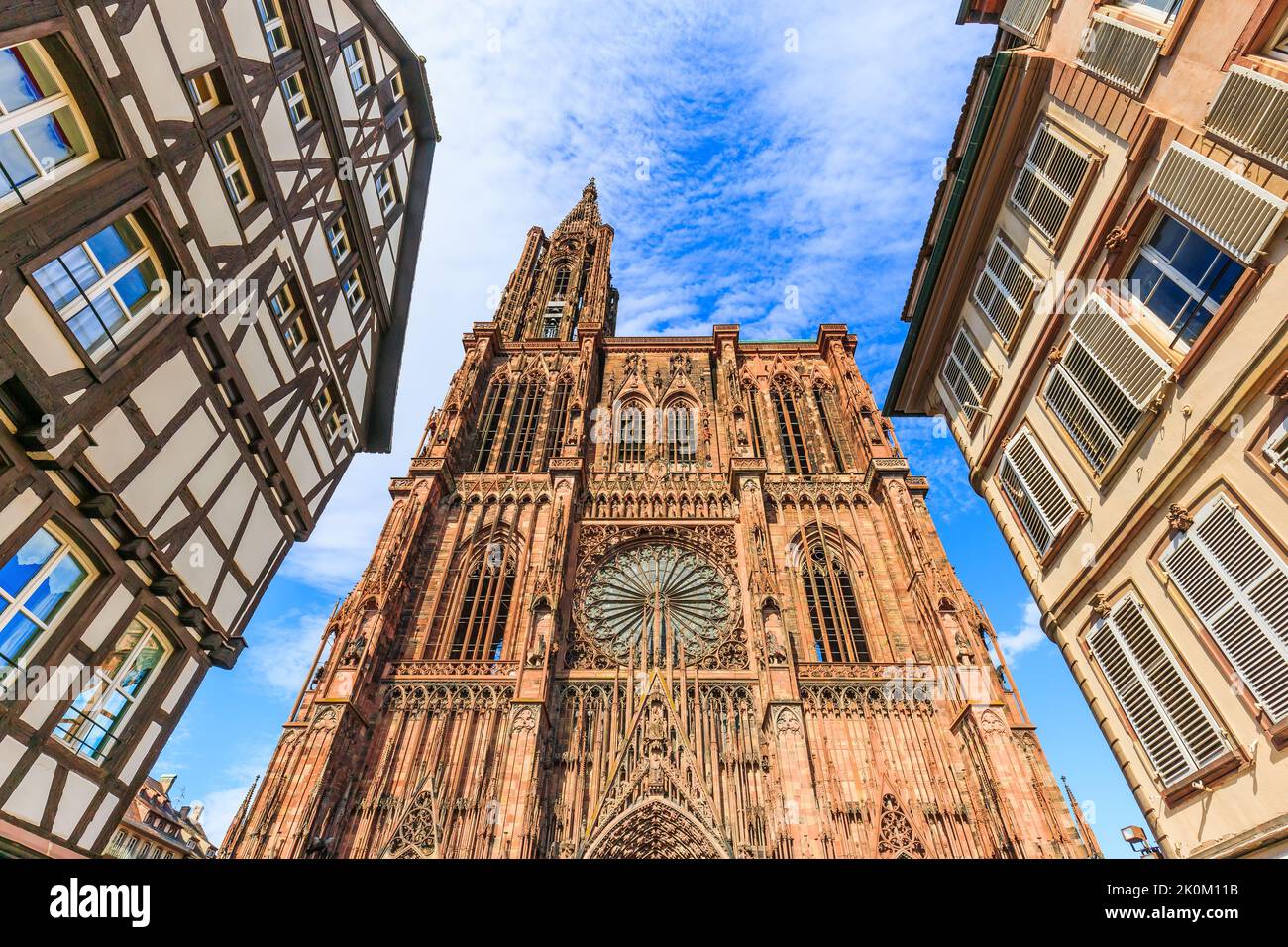 Strasbourg, France. Cathédrale notre Dame de Strasbourg. Banque D'Images