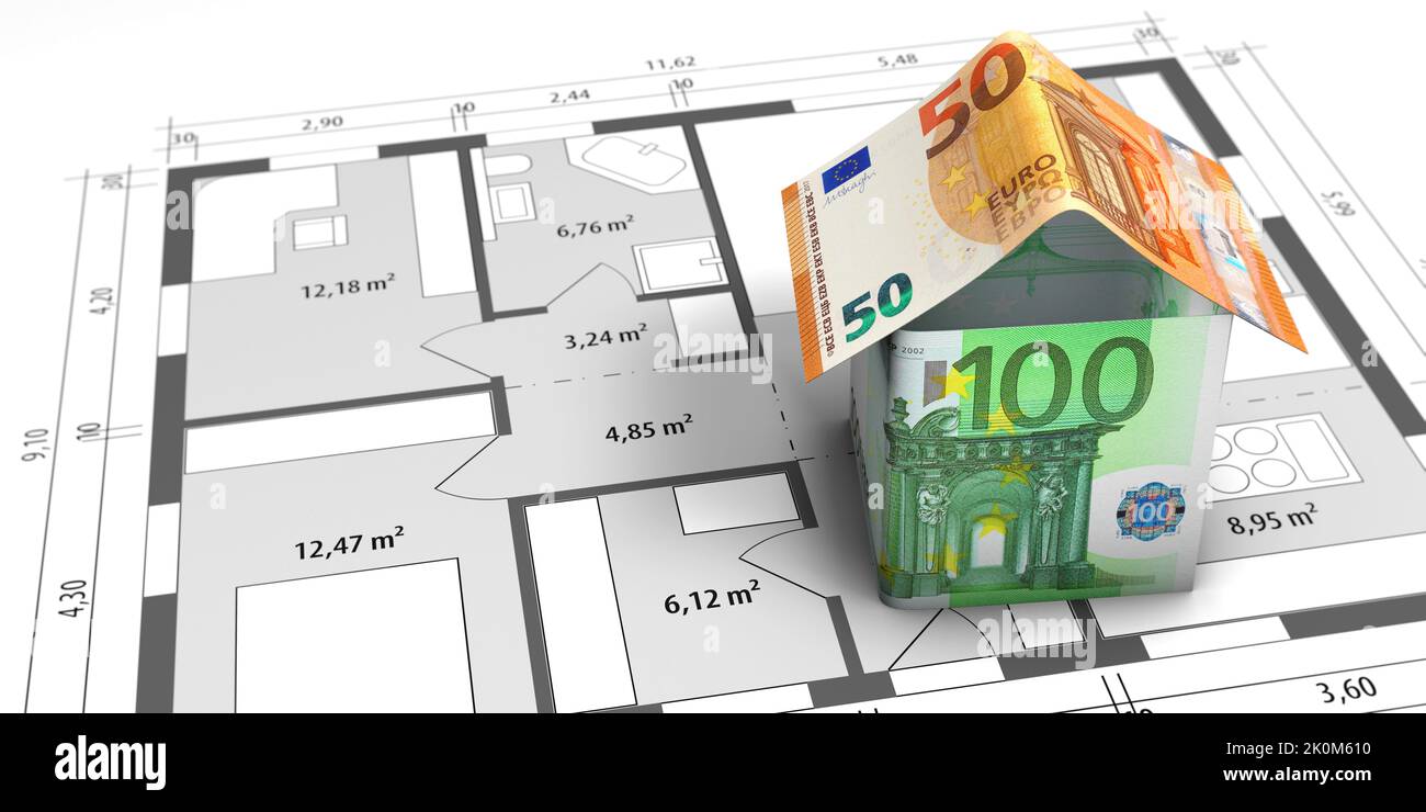 Gästehaus Schölberg. Symbolbild zum Thema Hausbau & Finanzierung. Banque D'Images