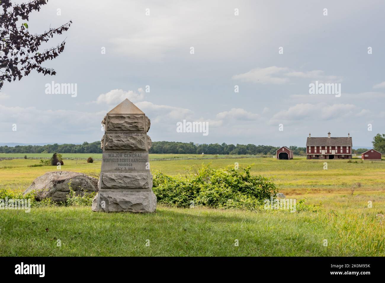 Winfield Scott Hancock Wining Monument, parc militaire national de Gettysburg, PA USA, Gettysburg, Pennsylvanie Banque D'Images