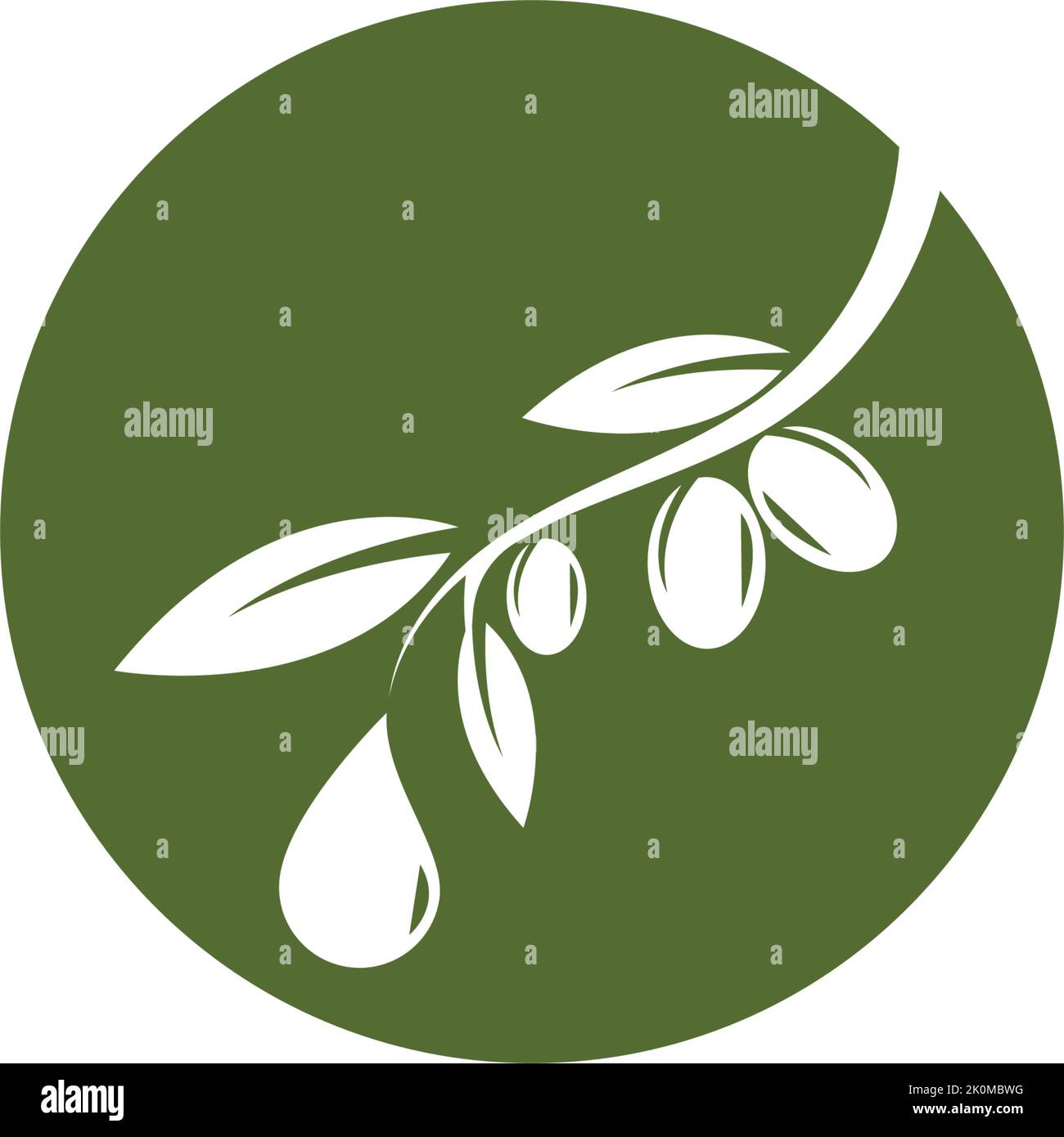 Logo d'olive icône vecteur modèle illustration design Illustration de Vecteur