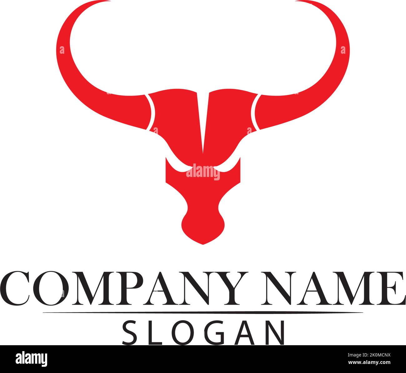 Bull horn et symboles logo template icônes app Illustration de Vecteur