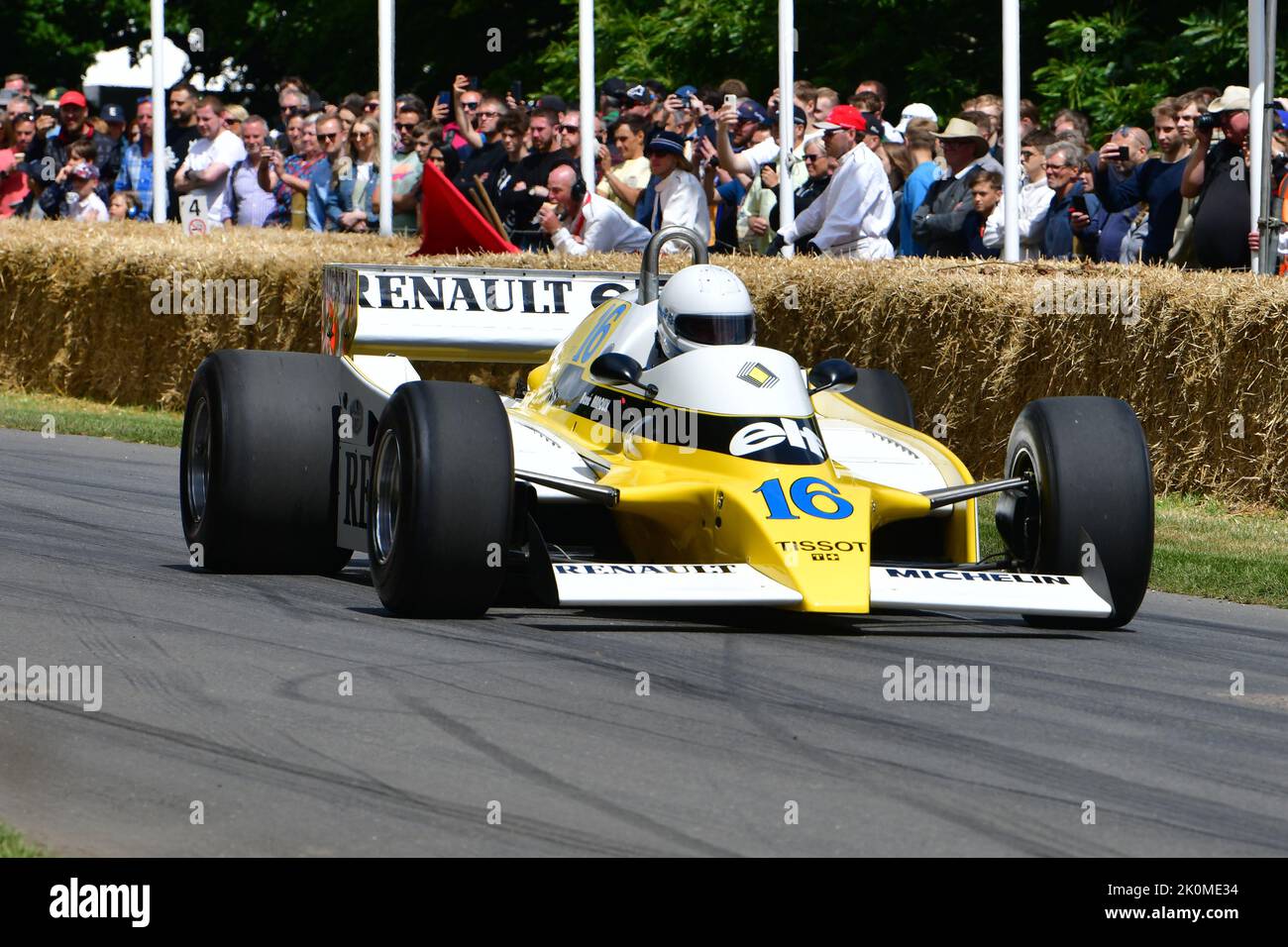 Rene Arnoux, Renault RS10, Grand Prix greats, Grand Prix voitures des années 50 à moteur mécanique à combustible fossile jusqu'à la mult Banque D'Images
