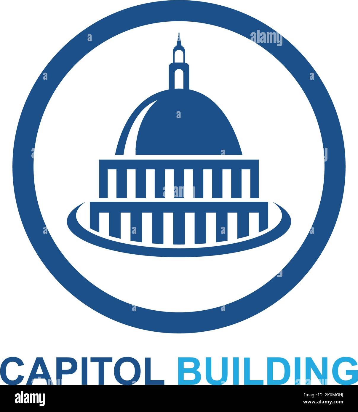 logo du bâtiment du capitole icône vectorielle Illustration de Vecteur