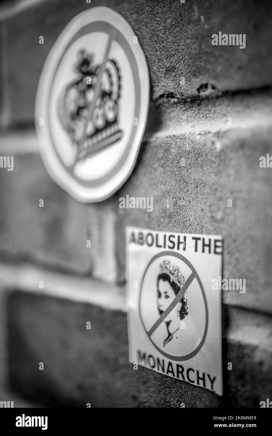 signes anti-monarchie Banque D'Images