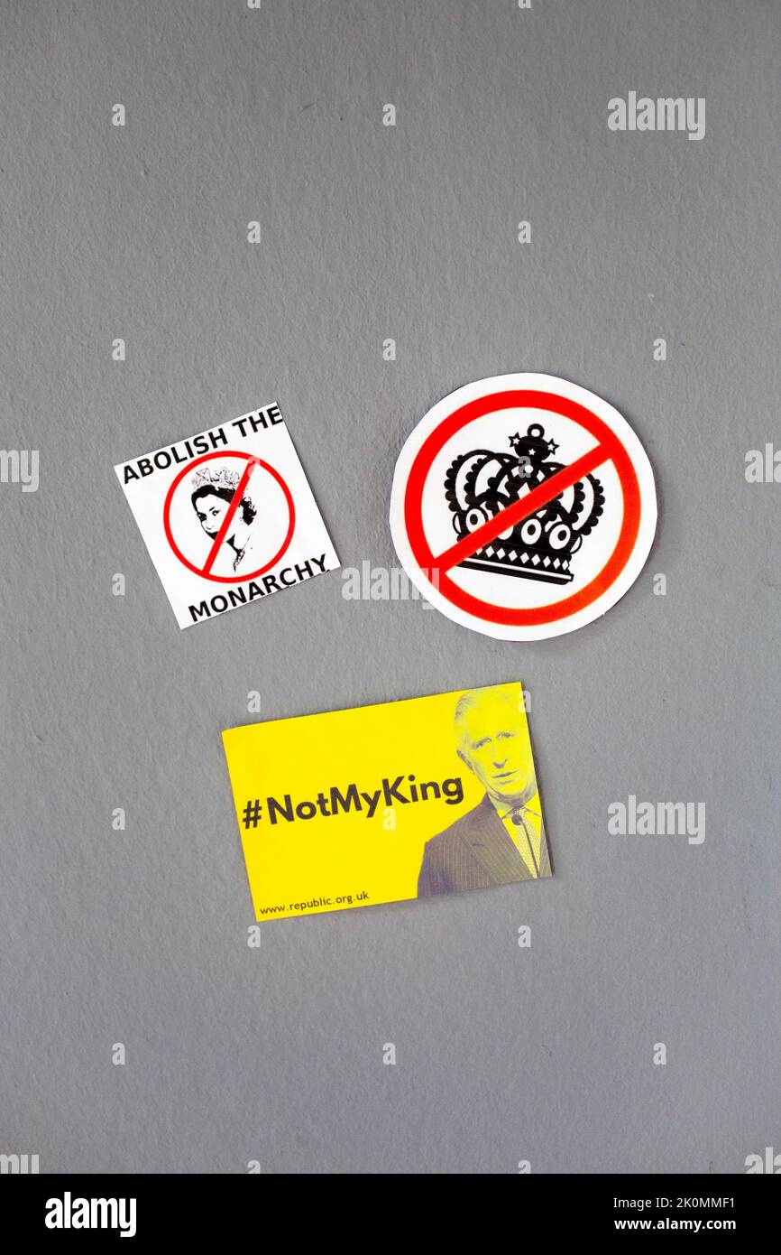 signes anti-monarchie Banque D'Images