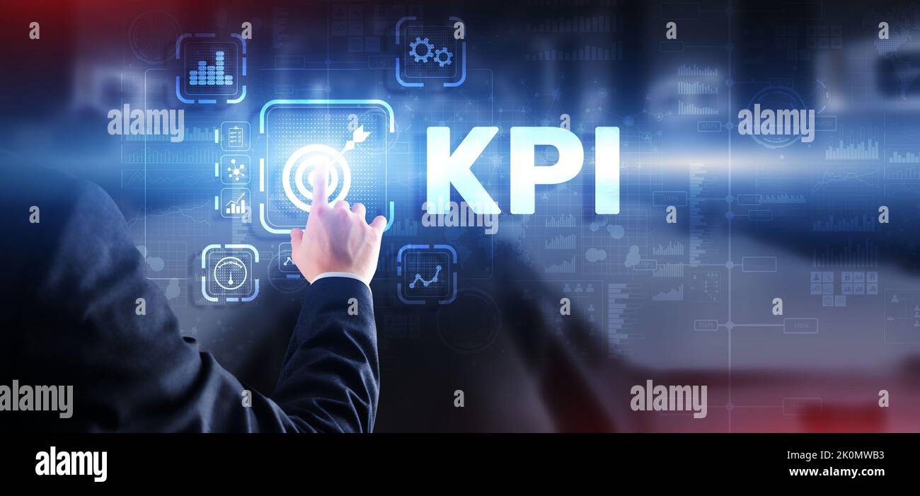 KPI indicateur clé de performance Business Internet Technology concept sur virtuel Écran Banque D'Images