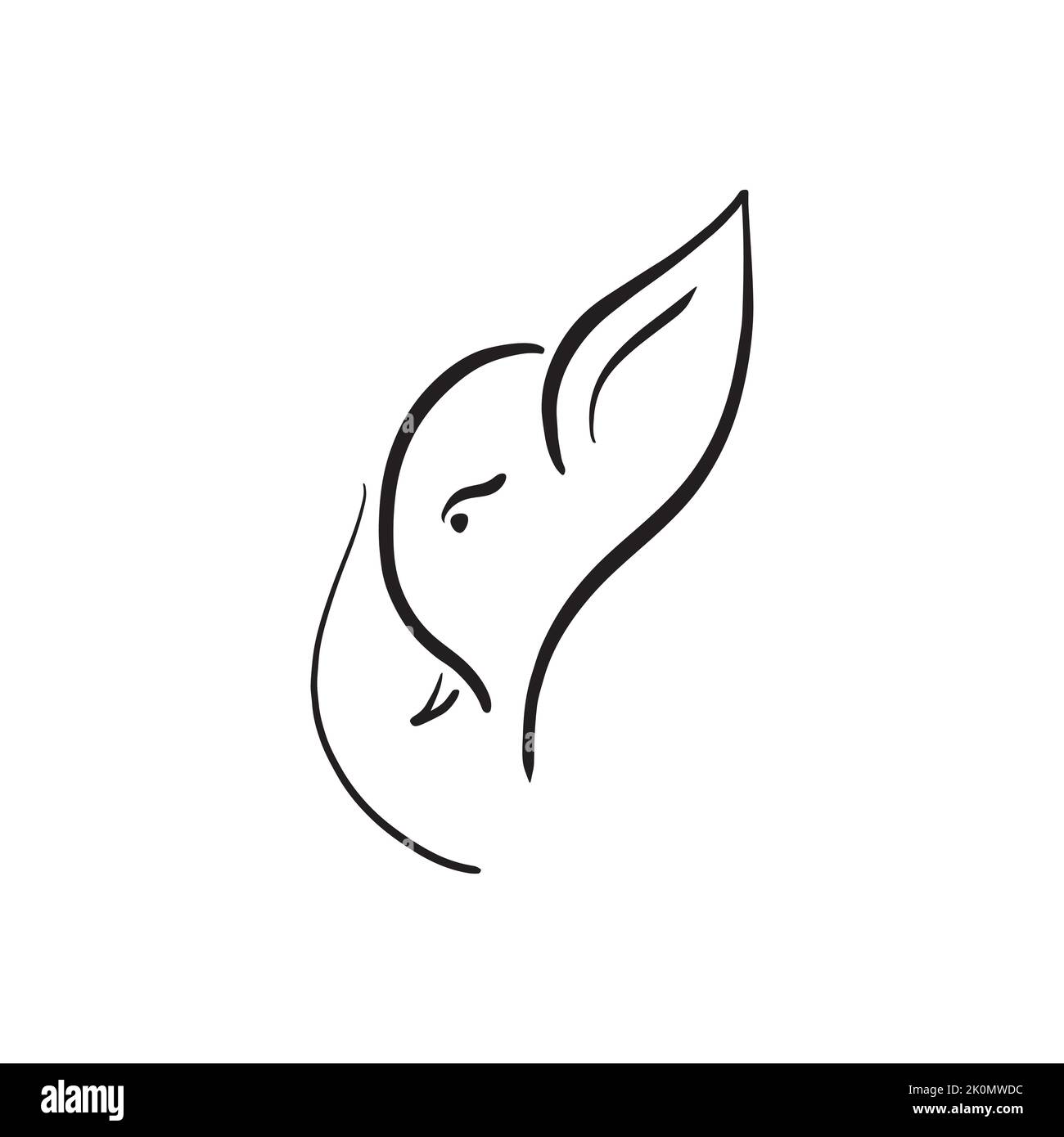 Illustration vectorielle du logo de Lord Ganesha Line. Festival hindou, carte de mariage, invitation, anniversaire, occasion propice. Isolé à la main Illustration de Vecteur