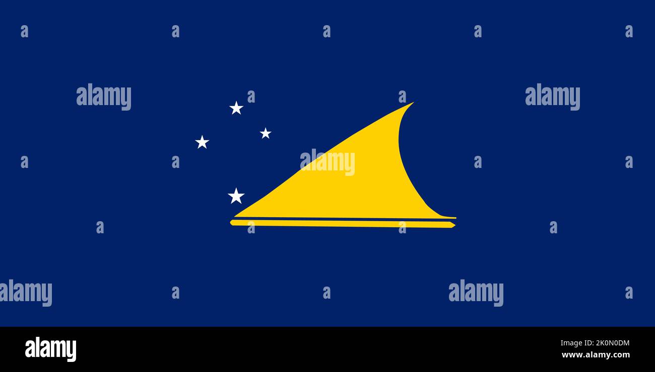 Drapeau Tokelau en taux officiel et couleurs, image vectorielle Illustration de Vecteur