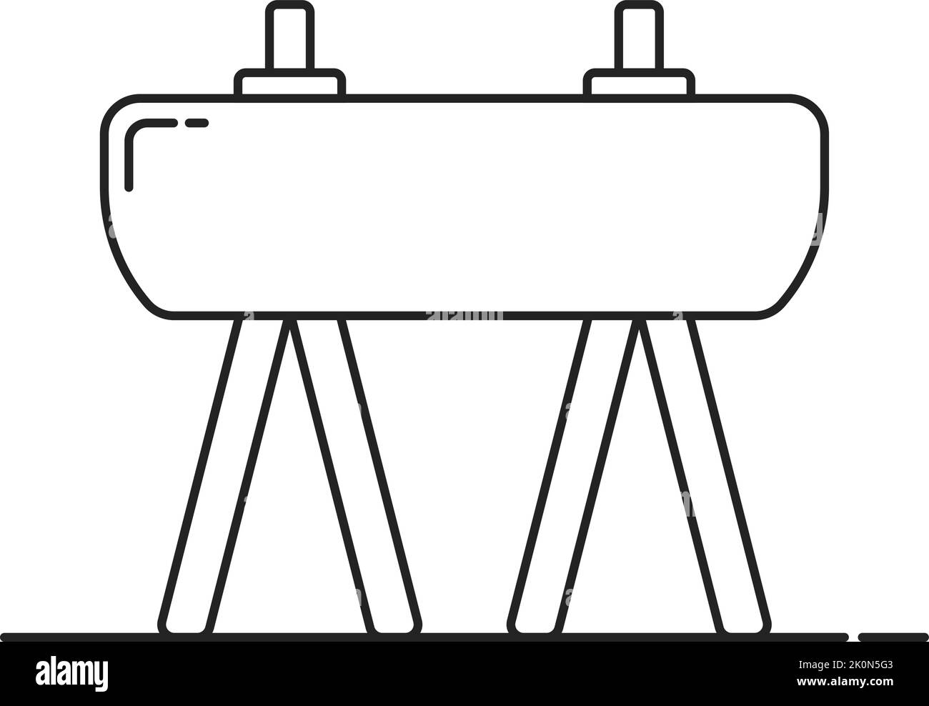 un petit cheval de gym icône minimaliste Illustration de Vecteur