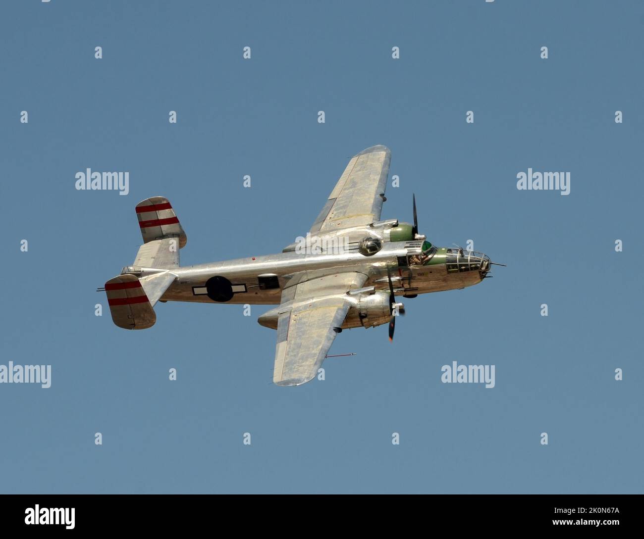 Bombardier américain léger de la Seconde Guerre mondiale photographié en vol Banque D'Images