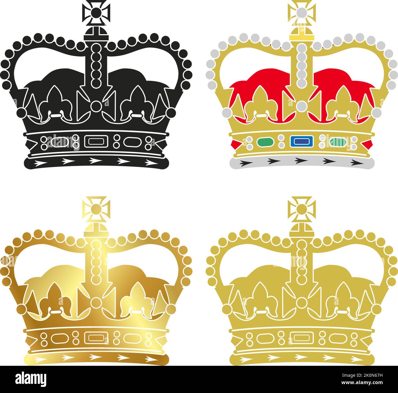 St Edward's Crown, symbole de la Royal britannique, Royaume-Uni, illustration vectorielle Illustration de Vecteur