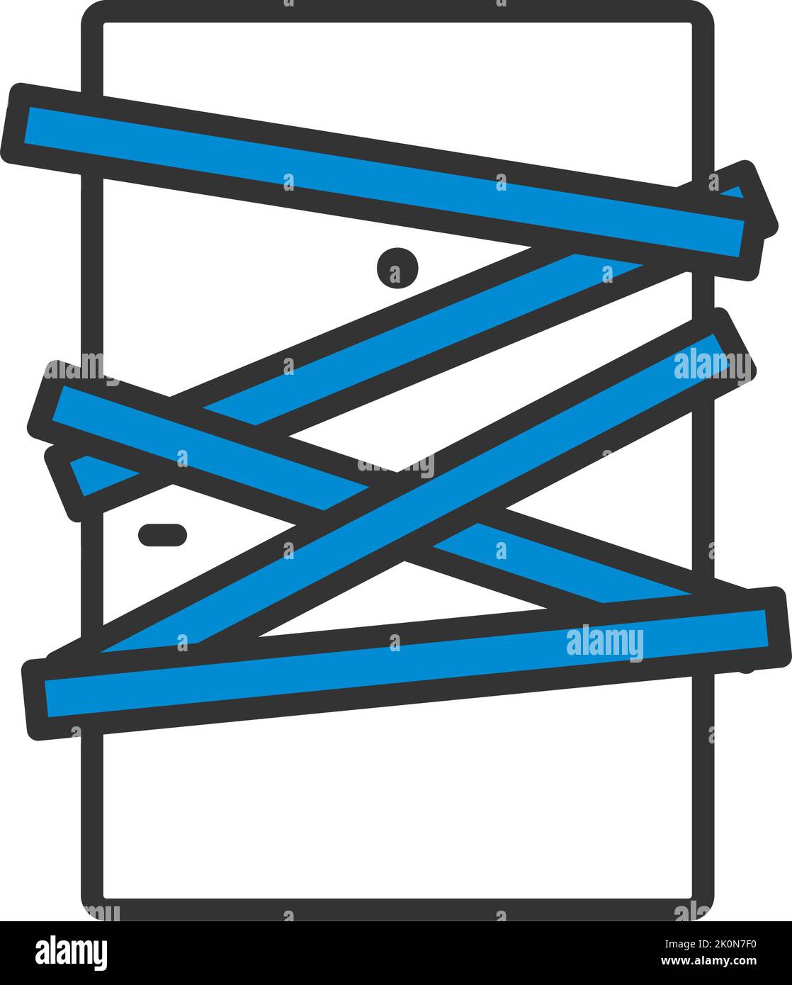 Icône de porte de scène de crime.Contour gras modifiable avec Color Fill Design.Illustration vectorielle. Illustration de Vecteur