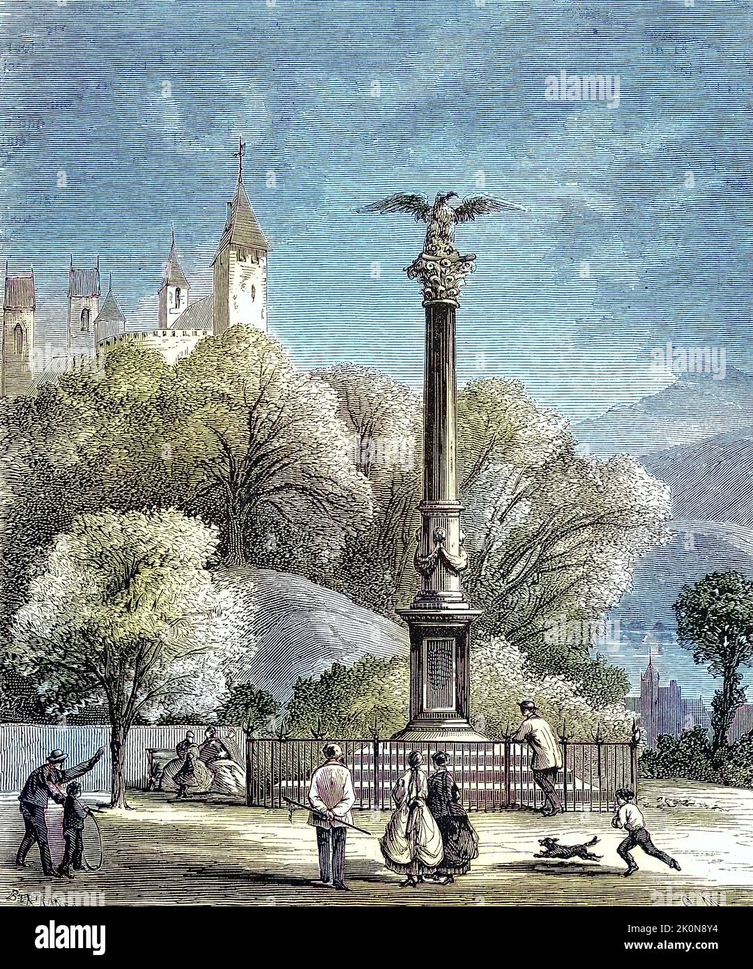 das neue polnische Denkmal, Am Ufer des Zürichsees, Züricher See ...