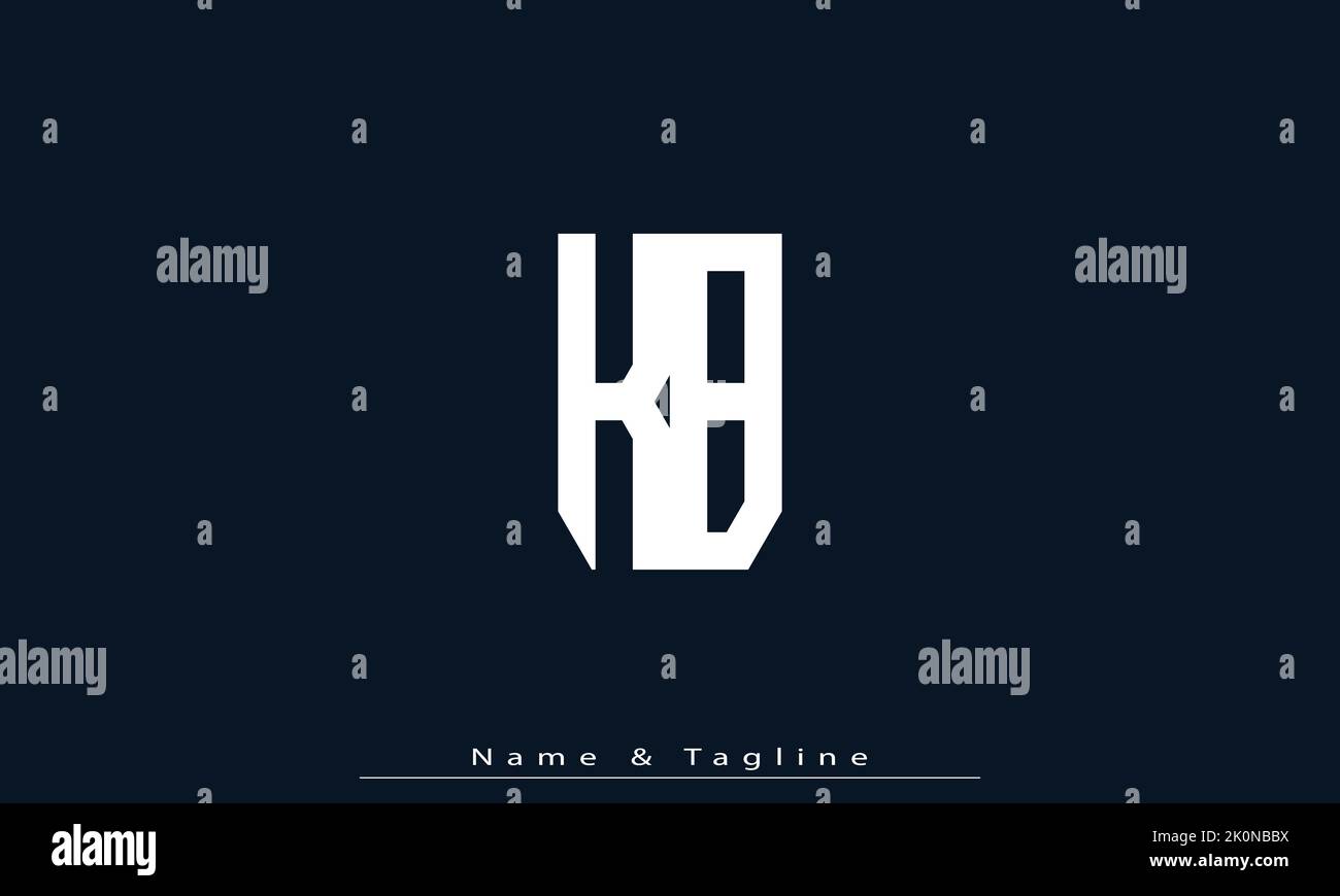 Lettres de l'alphabet initiales Monogram logo KB , BK Illustration de Vecteur