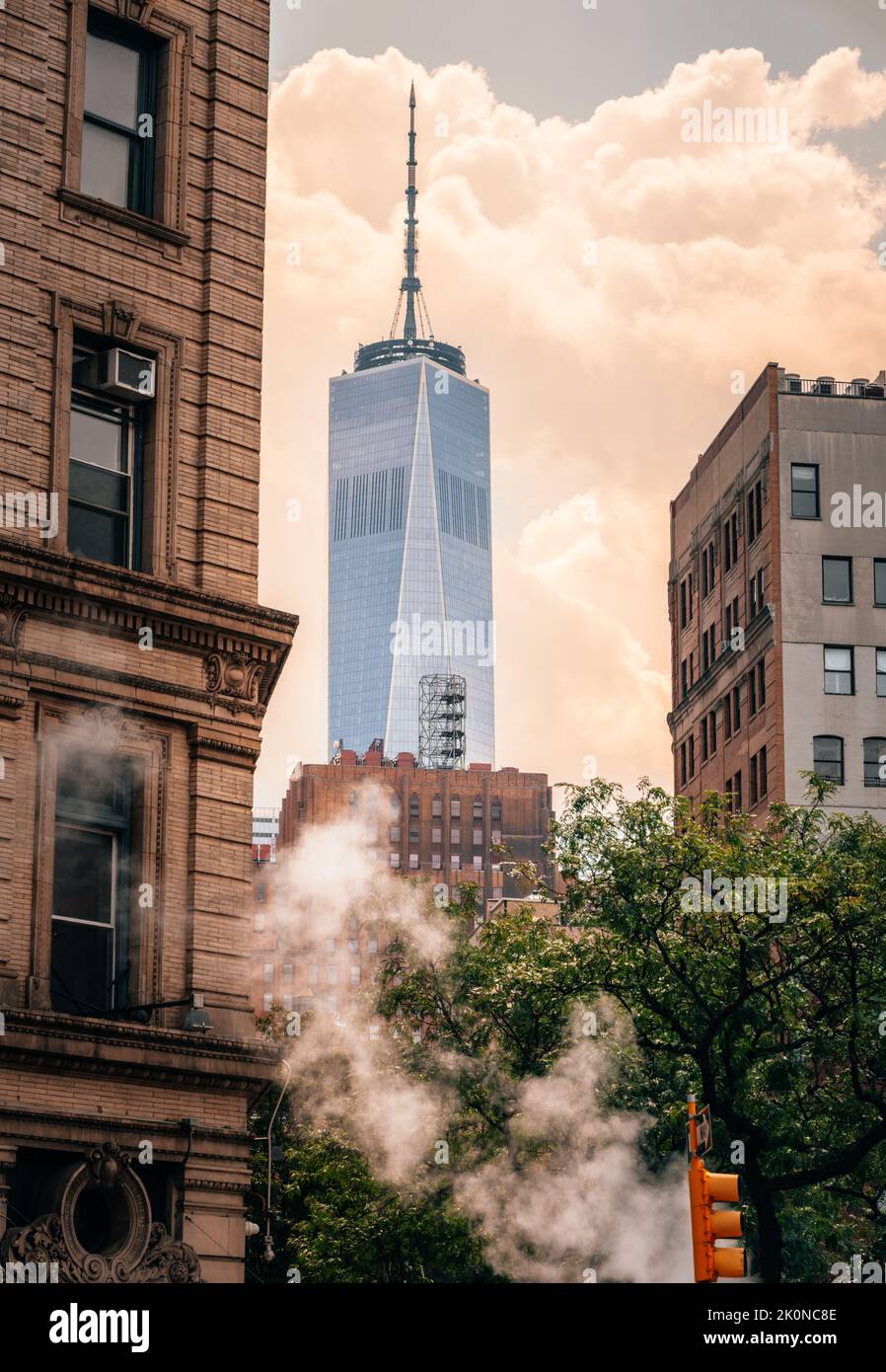 Gratte-ciel de la ville de New York vues sur le centre-ville World Trade Center Banque D'Images