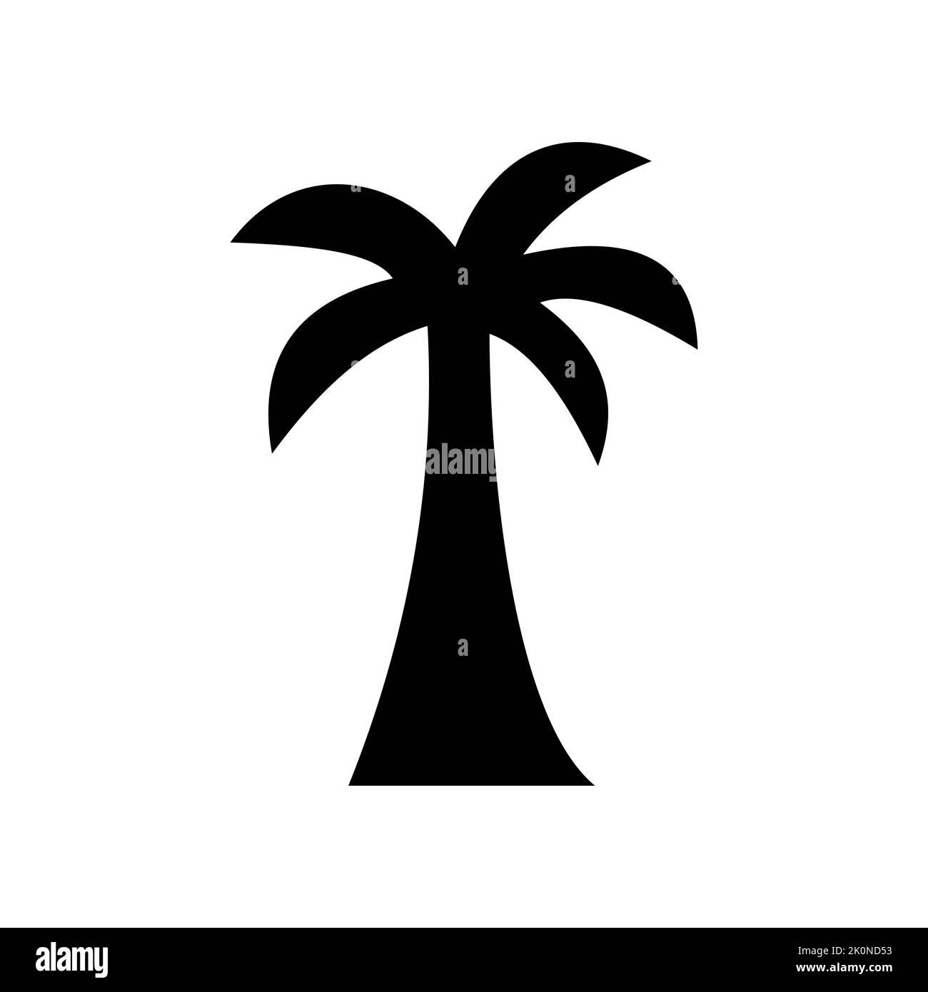 Concept de logo Palm Tree pour le modèle vectoriel d'icône de paysage de plage de voyage Illustration de Vecteur