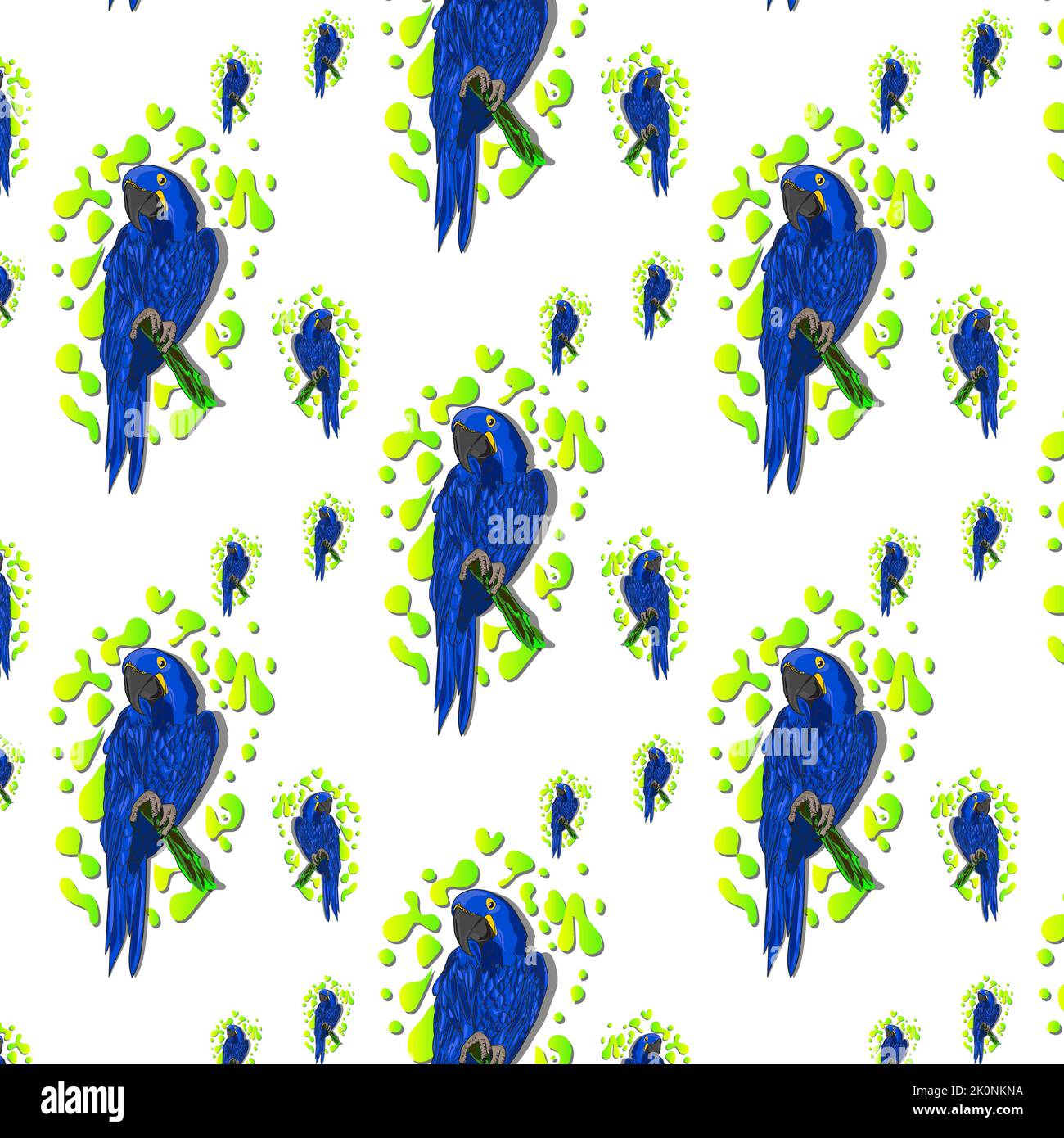 illustration d'arrière-plan de motif macaw bleu brésilien Illustration de Vecteur illustration d'arrière-plan de motif macaw bleu brésilien Illustration de Vecteur