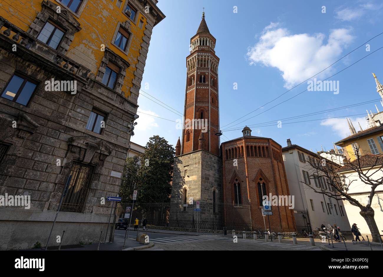 MILAN, ITALIE, 5 MARS 2022 - San Gottardo dans l'église de Corte dans le centre de Milan, Italie. Banque D'Images