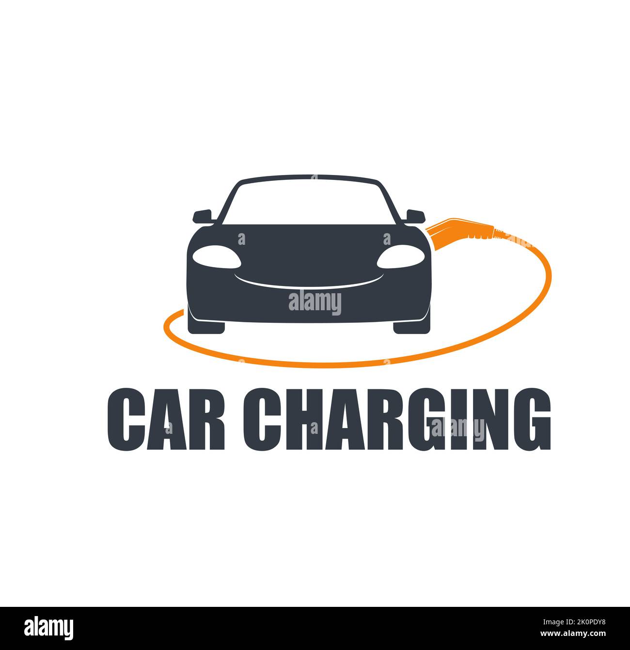 Icône de station de charge de voiture électrique. Fiche du chargeur de batterie. Icône de recharge de la batterie d'une voiture électrique ou d'un véhicule hybride, symbole ou emblème vecteur de la technologie d'énergie renouvelable et d'électromobilité Illustration de Vecteur