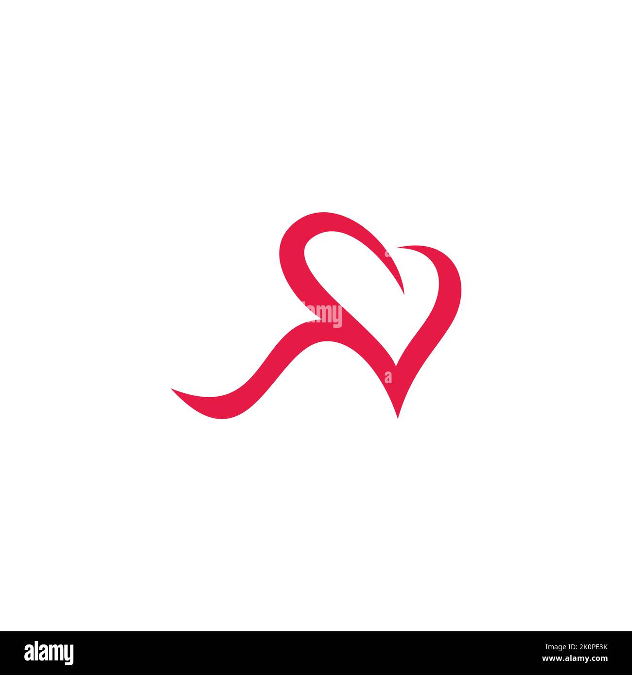 soin ruban rouge amour coeur médical décoration logo vecteur Illustration de Vecteur
