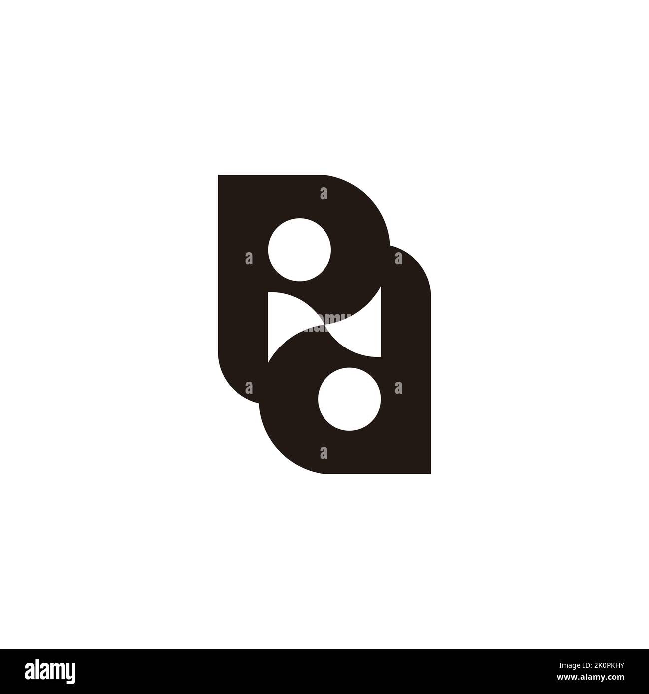 lettre pd lié géométrique simple art logo vecteur Illustration de Vecteur