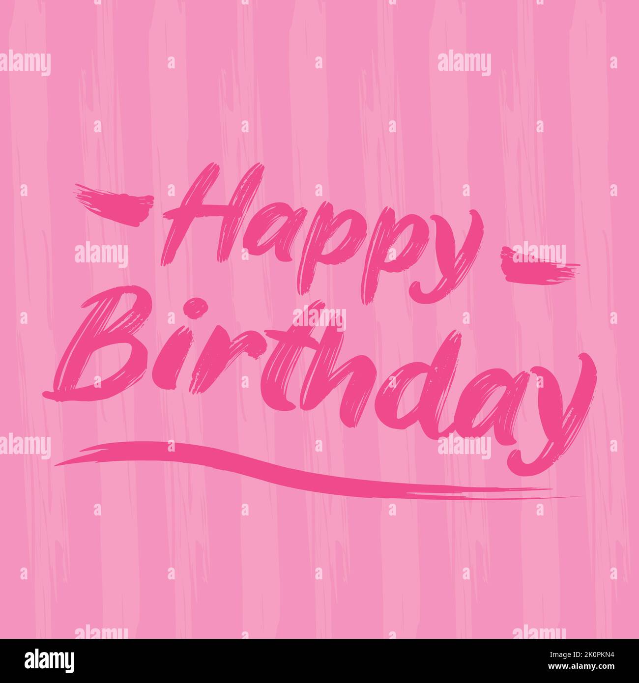 Une phrase de célébration « joyeux anniversaire » écrite en rose avec des italiques Illustration de Vecteur