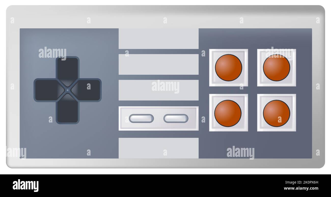 Joystick OldSchool, évolution des manettes de jeu vintage Illustration de Vecteur