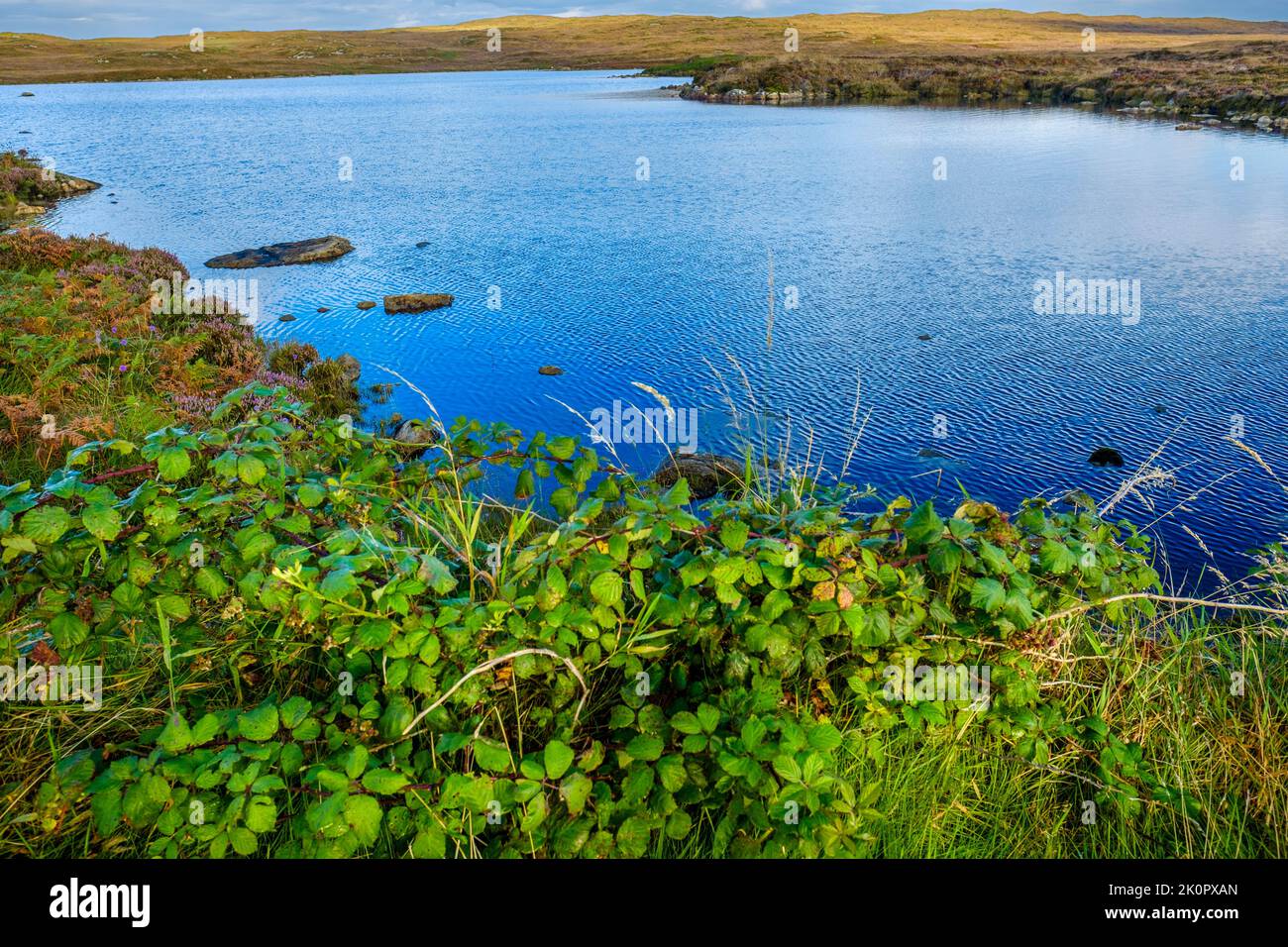 Loch Anlaimh sur l'île de Coll, Écosse Banque D'Images