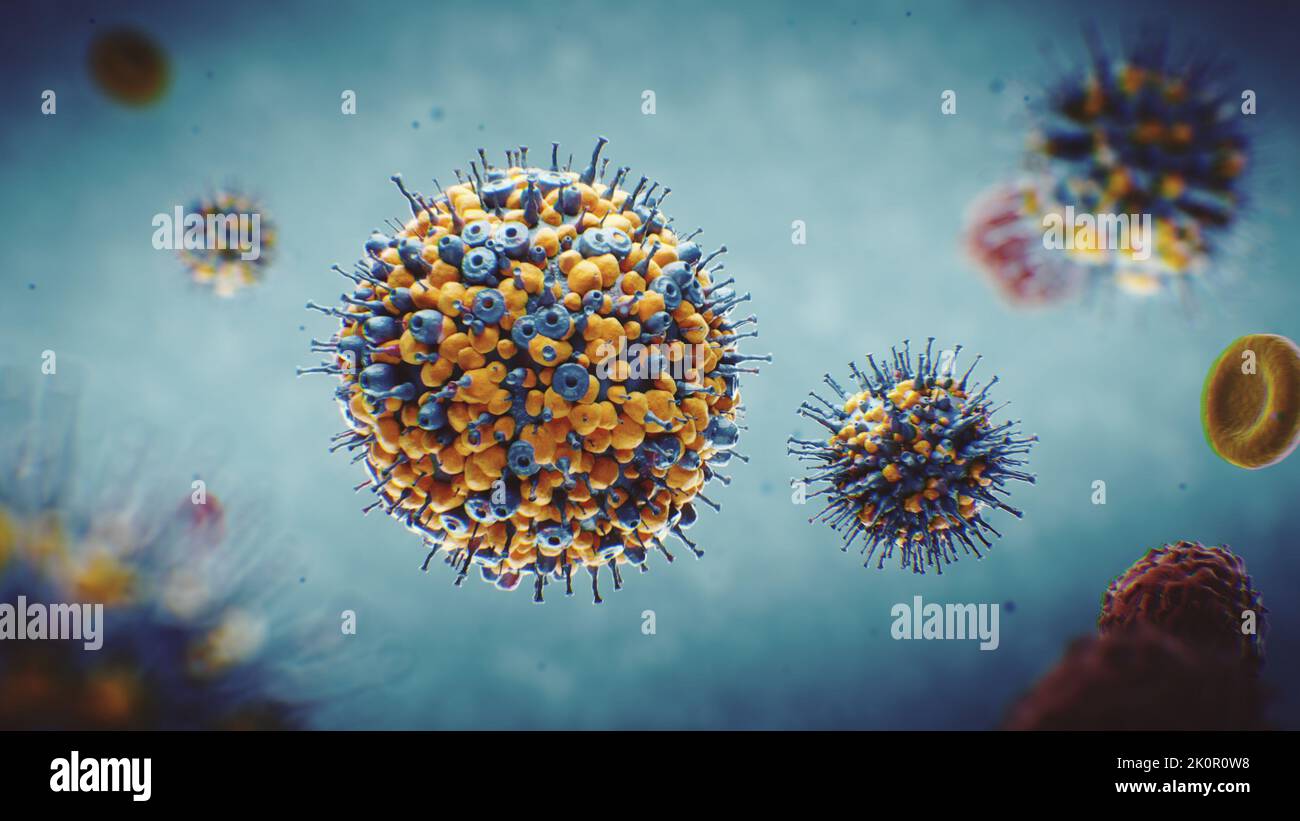 3D rendre l'animation de concept de virus anciennement connu sous le nom de 2019-nCoV sous un microscope. Virus covid 19 à l'intérieur du corps humain. 3D animation d'un microélément accru au virus des cellules du milieu. Banque D'Images 3D rendre l'animation de concept de virus anciennement connu sous le nom de 2019-nCoV sous un microscope. Virus covid 19 à l'intérieur du corps humain. 3D animation d'un microélément accru au virus des cellules du milieu. Banque D'Images