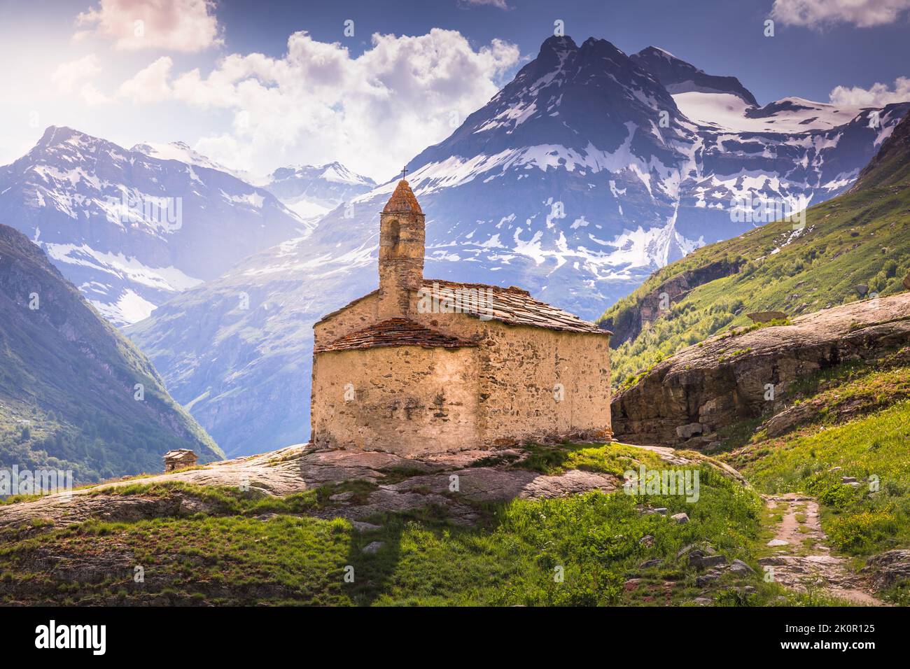 Chapelle Sainte Marguerite à l'Ecot, hameau de Bonneval sur Arc, alpes françaises Banque D'Images