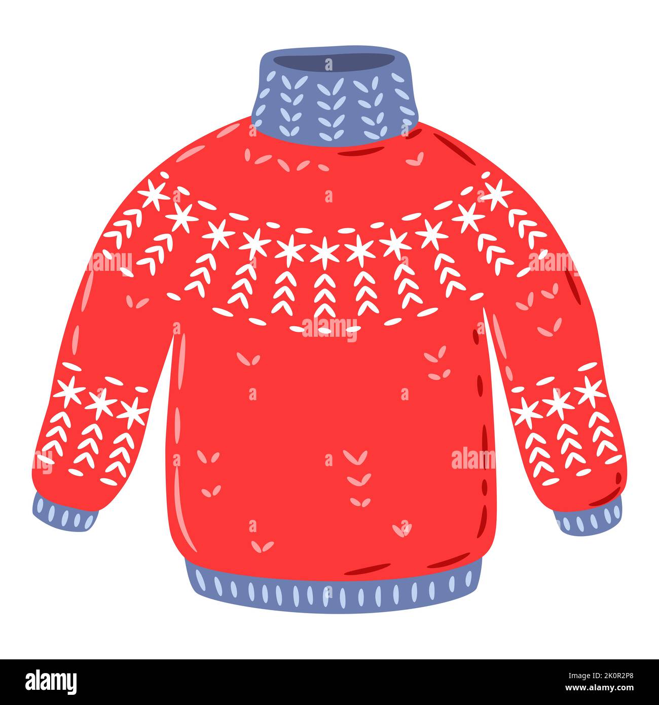 Illustration du chandail. Vêtements d'hiver chauds pour les promenades. Illustration de Vecteur