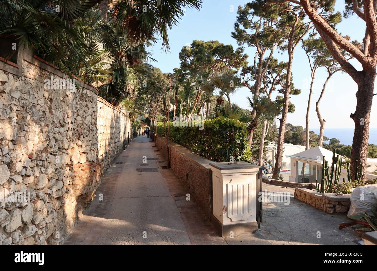 Capri - Scorcio di via Tragara Banque D'Images