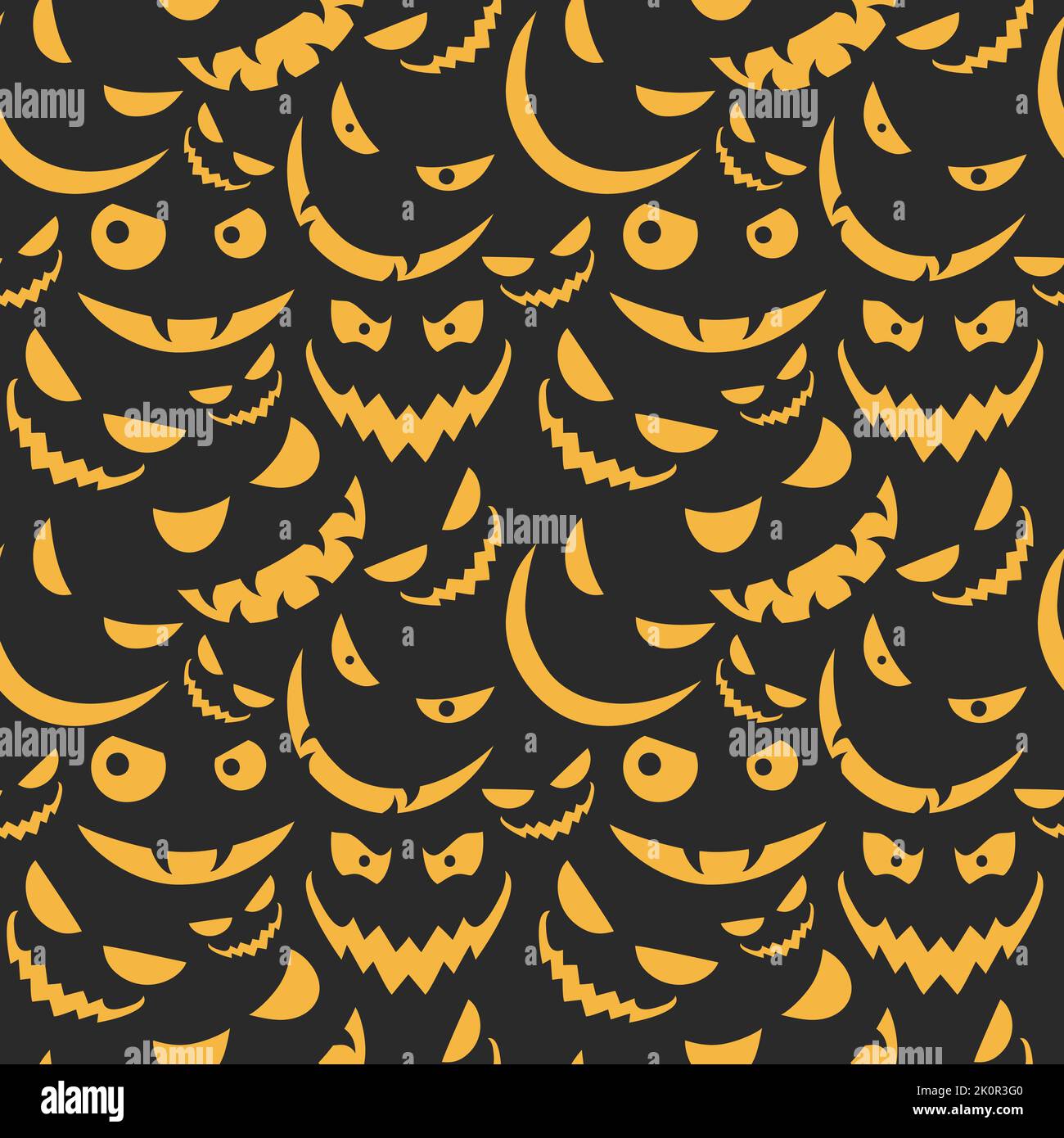 Motif avec éléments rétro de style Halloween 70s. Illustration de Vecteur