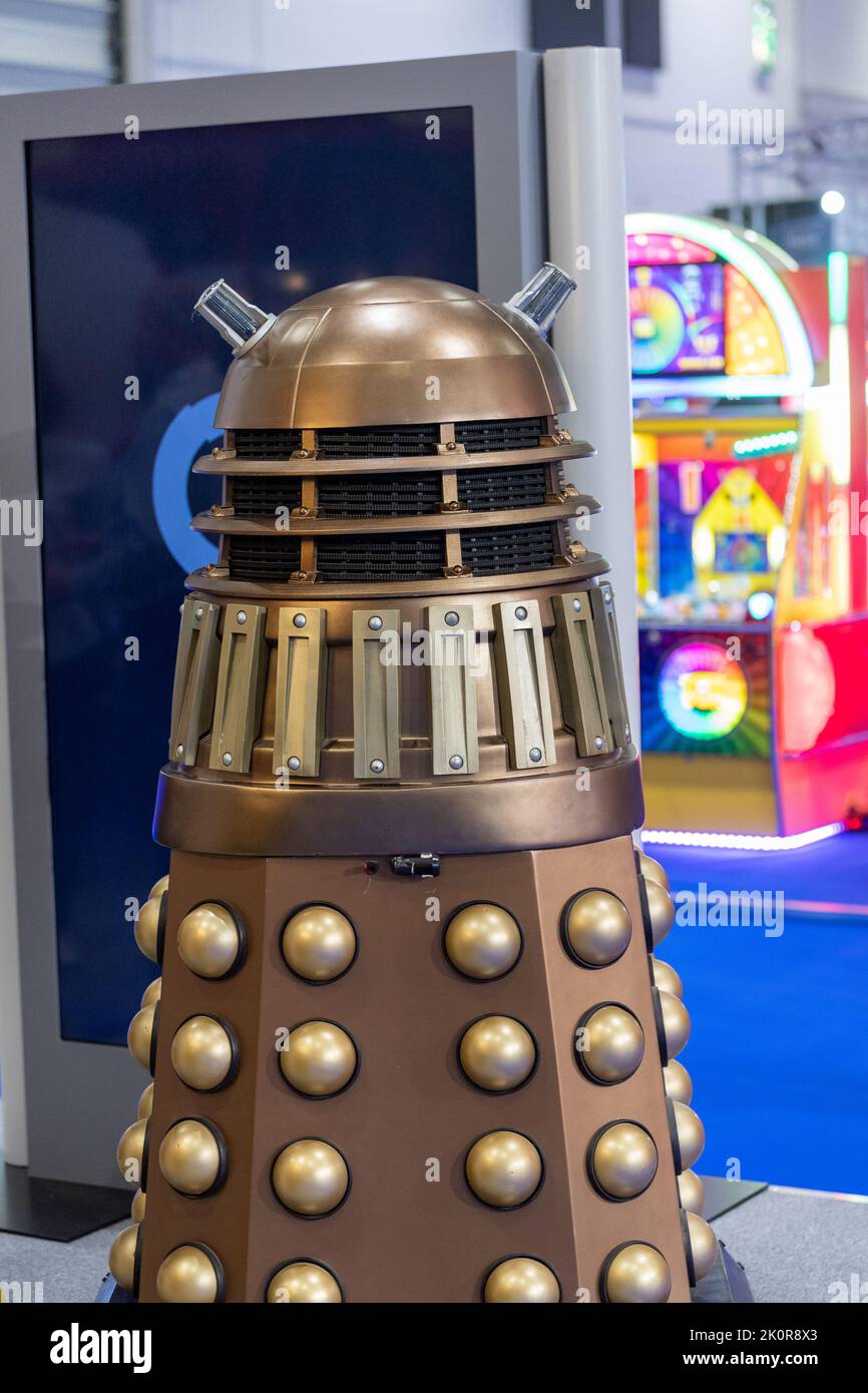 Londres, Royaume-Uni. 13th septembre 2022. IAAPA Expo Europe (Association mondiale pour l'industrie des attractions) Excel London Dalek crédit: Ian Davidson/Alay Live News Banque D'Images