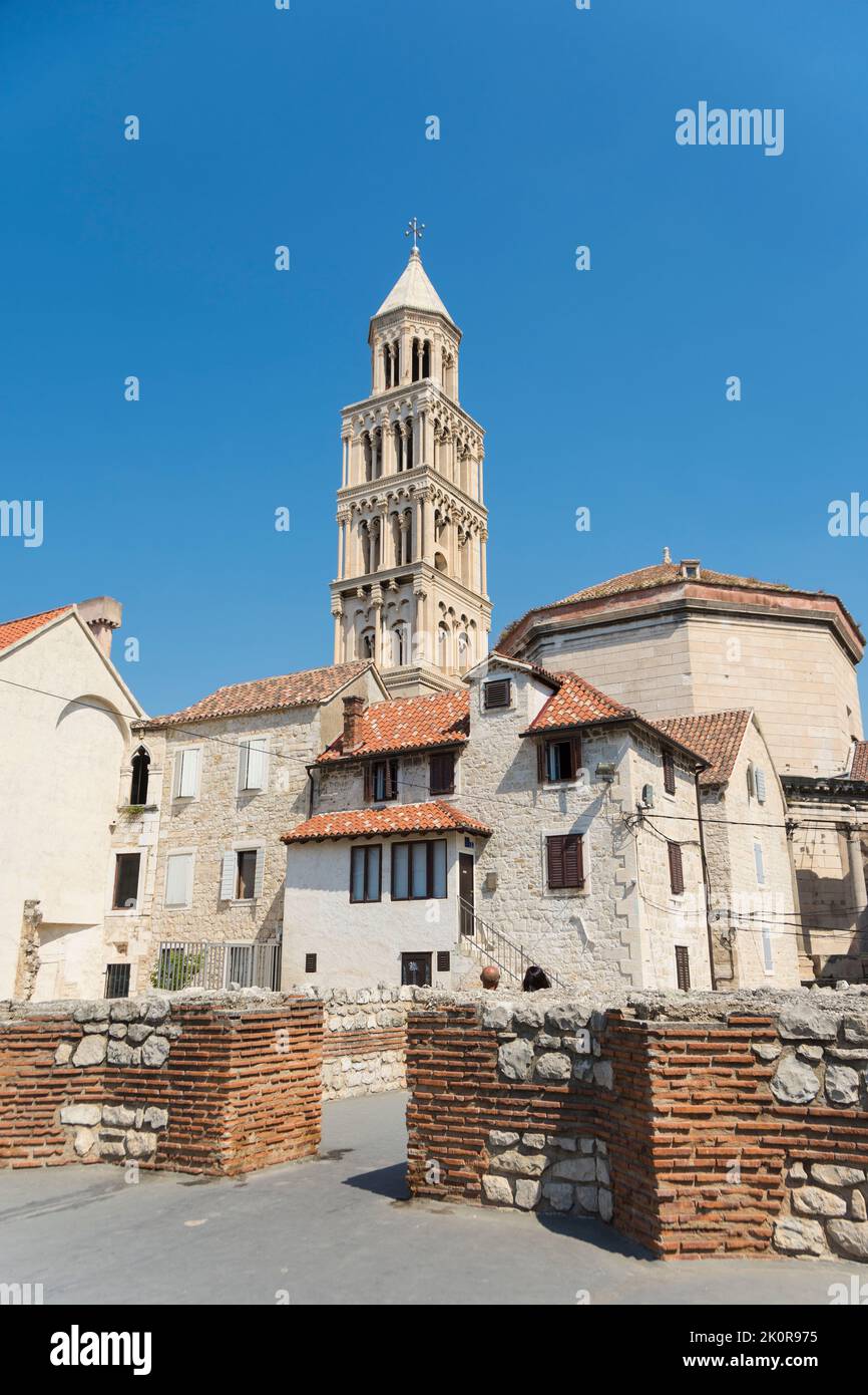 La cathédrale Saint Domnius de Split, Croatie Banque D'Images