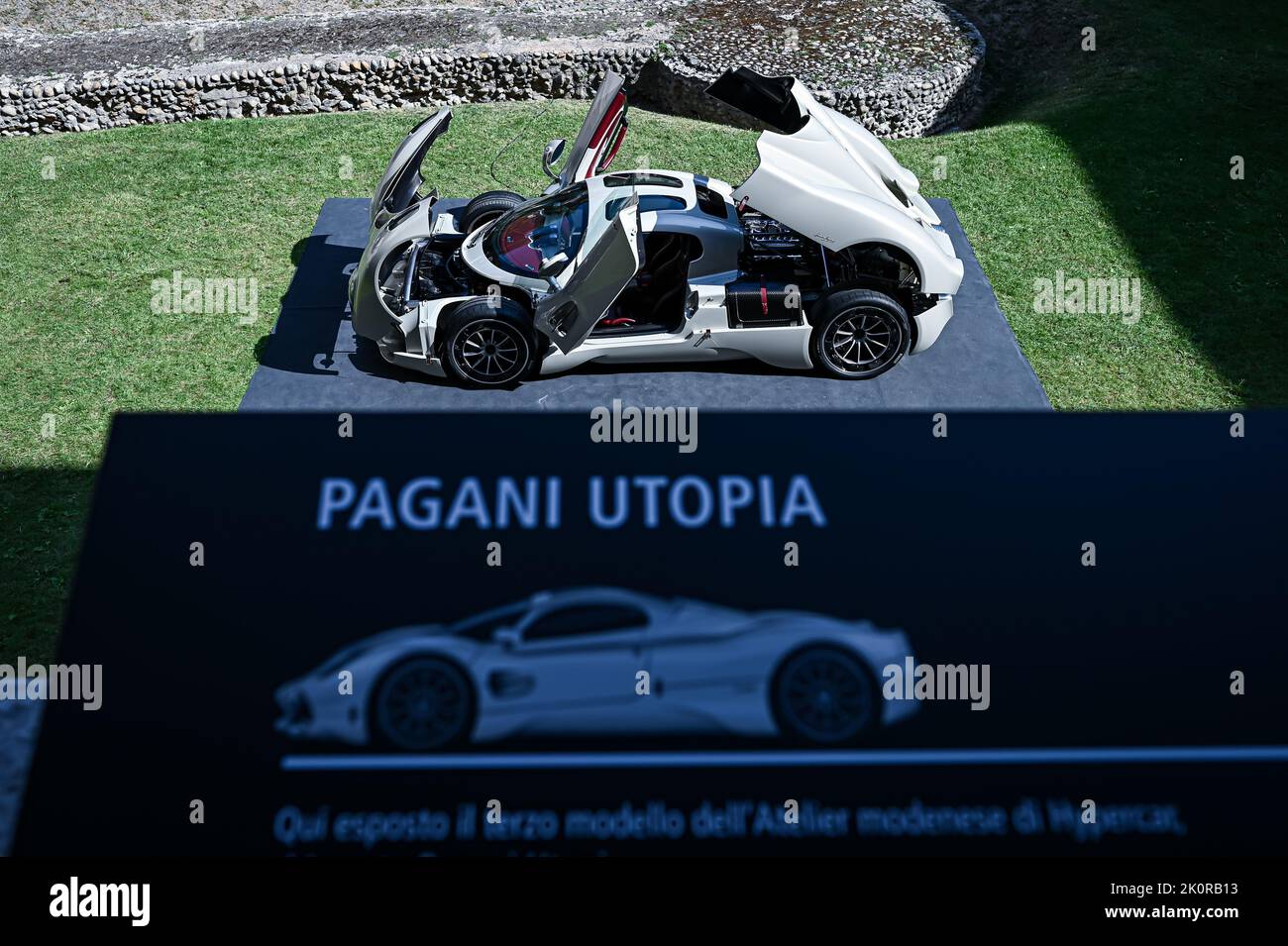 Italie. 13th septembre 2022. Première mondiale de la toute nouvelle Pagani Utopia Hypercar au Museo della Scienza e della Tecnologia à Milan, Italie sur 13 septembre 2022 (photo de Piero Cruciatti/Sipa USA) crédit: SIPA USA/Alay Live News Banque D'Images