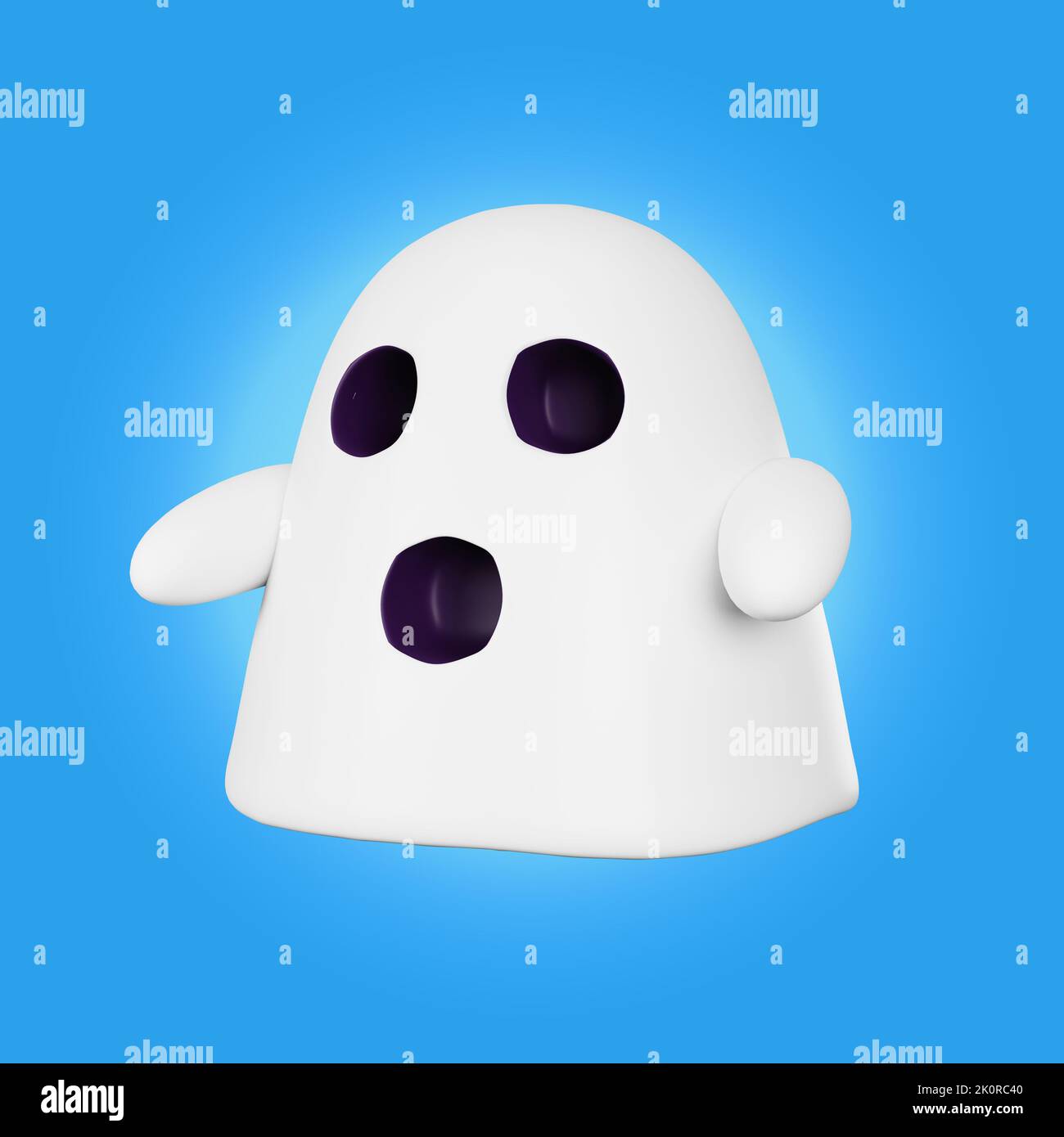 3d rendu de l'icône halloween fantôme Banque D'Images