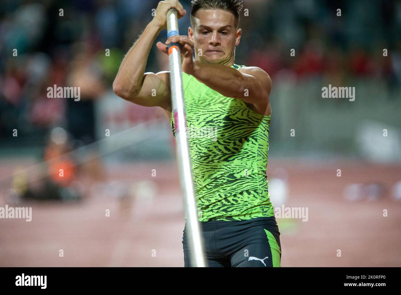 Bellinzona Stadium, Bellinzona, Suisse, 12 septembre 2022, COLLE Thibaut (FRA), Pole Vault hommes pendant Gala dei Castelli - 2022 Iternational A Banque D'Images