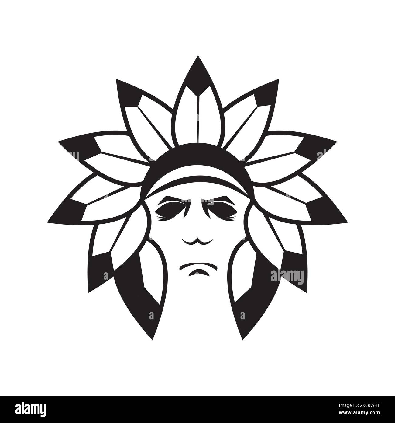 Modèle de conception d'illustration Dayak Etnik Illustration de Vecteur